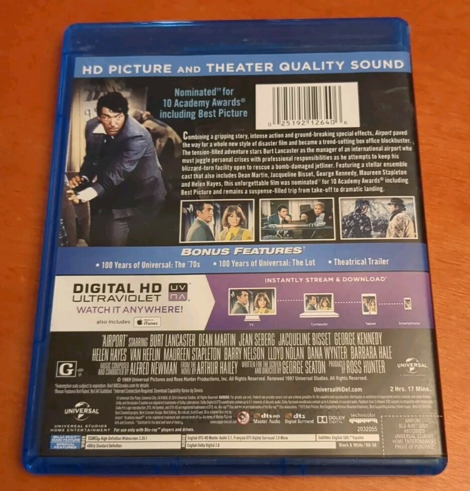 Airport Blu-ray George Seaton Arthur Hailey Burt Lancaster Dean Martin