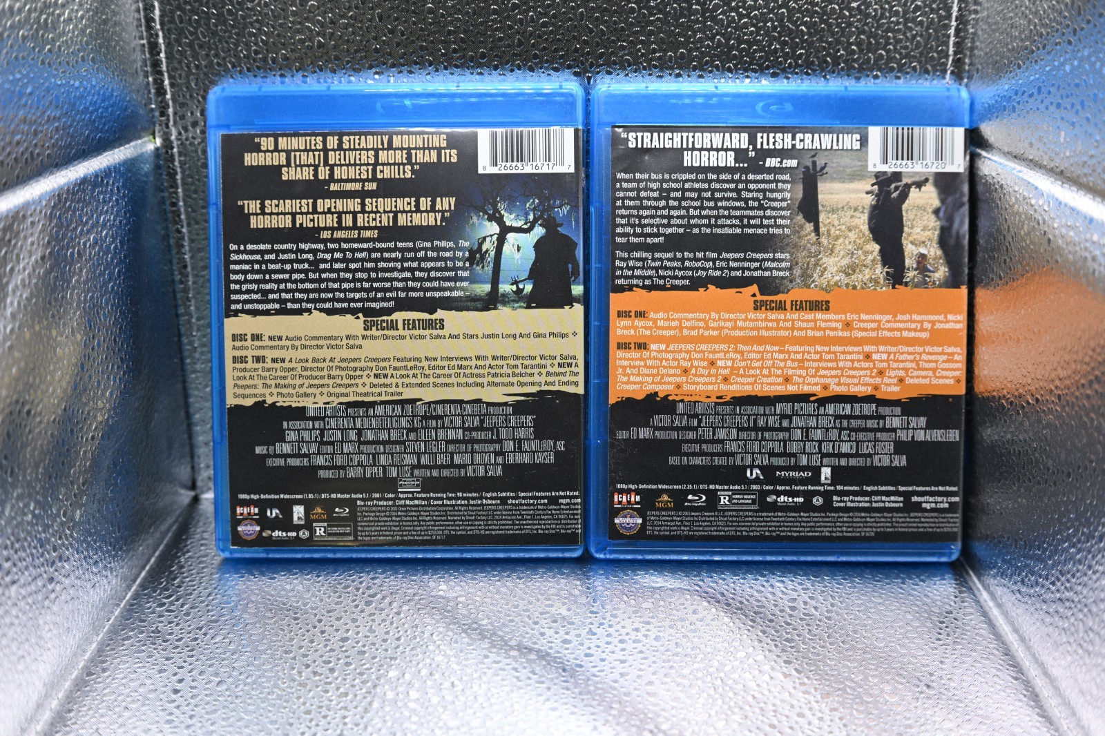 Jeepers Creepers 1 & 2 Scream Factory Blu-rays – used