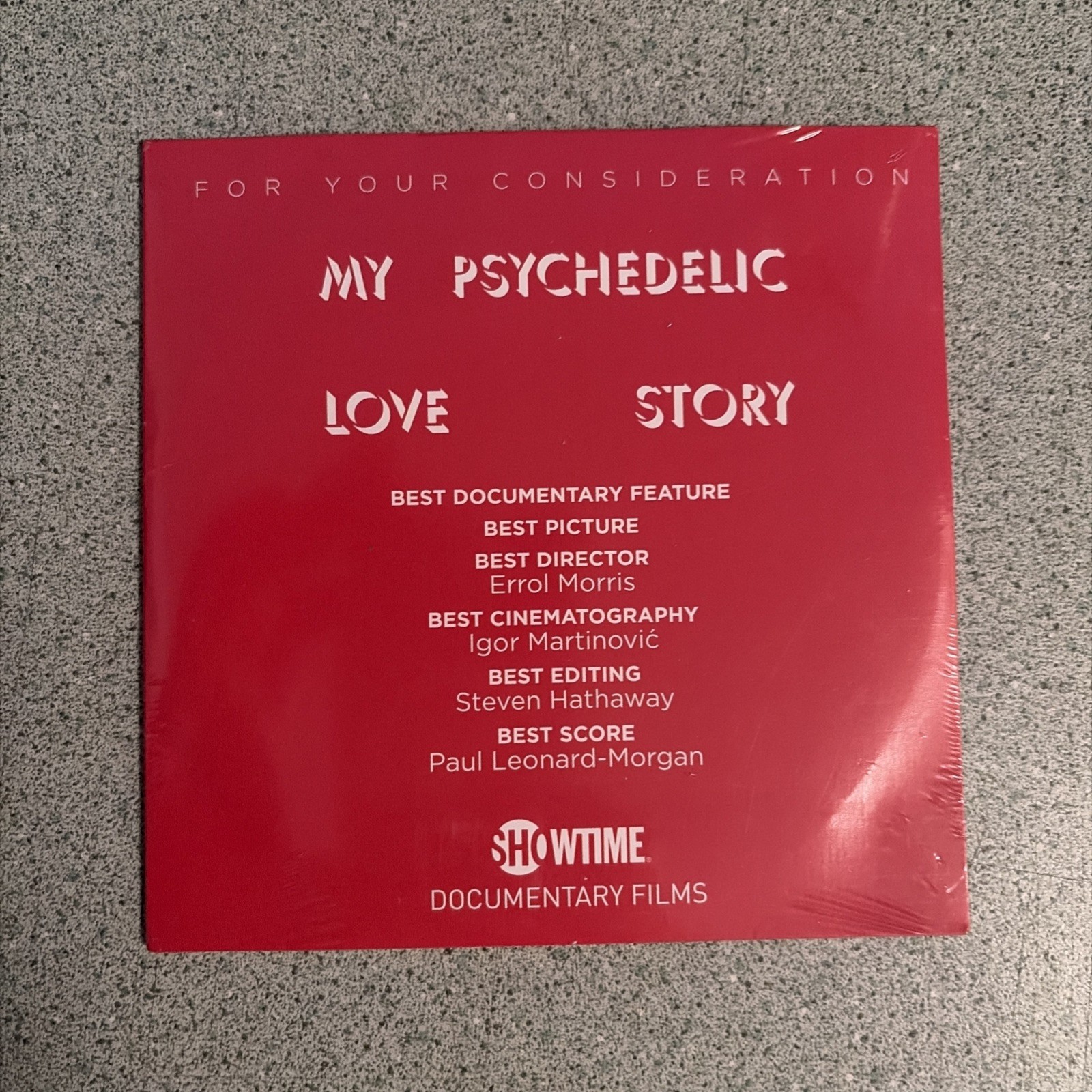 2020 FYC DVD My Psychedelic Love Story Documentary Showtime NEW SEALED / RARE