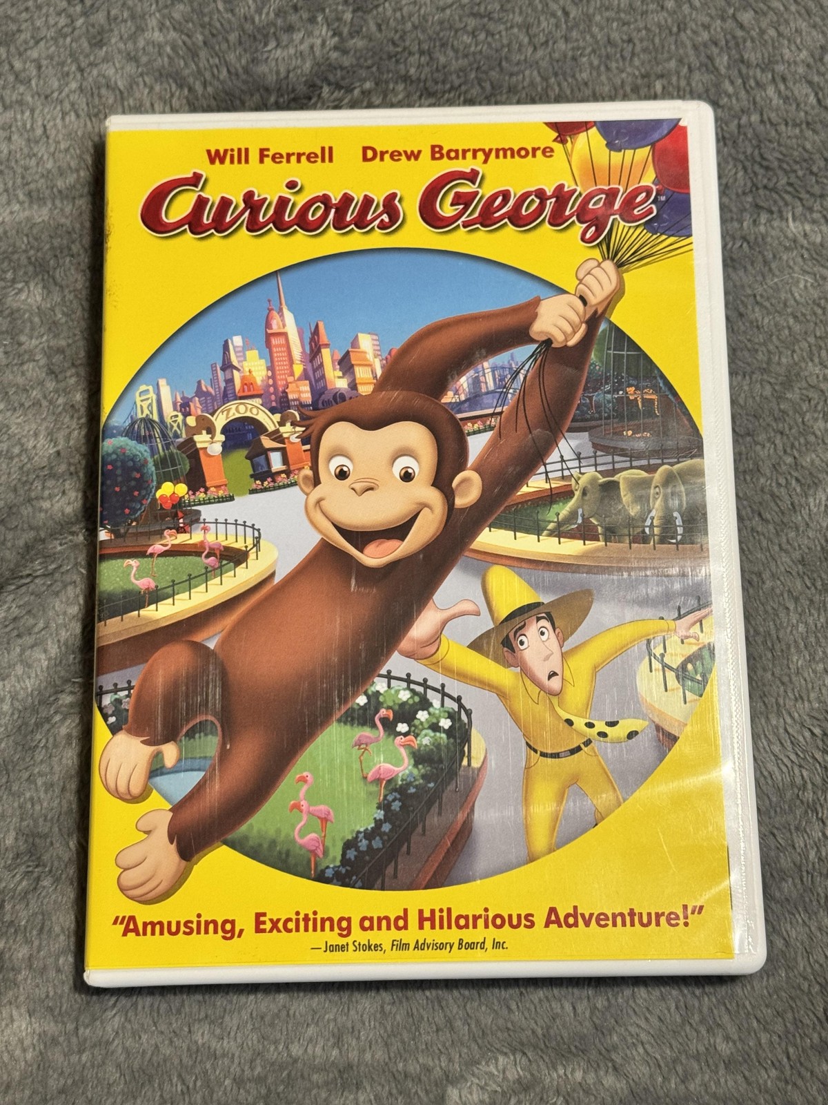Curious George DVD Widescreen Will Ferrell Drew Barrymore Animated Family Movie