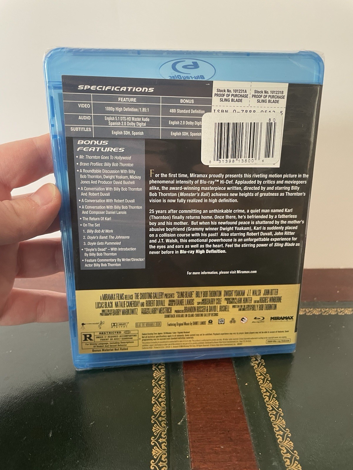 Sling Blade 1996 Blu-ray, Billy Bob Thornton OOP