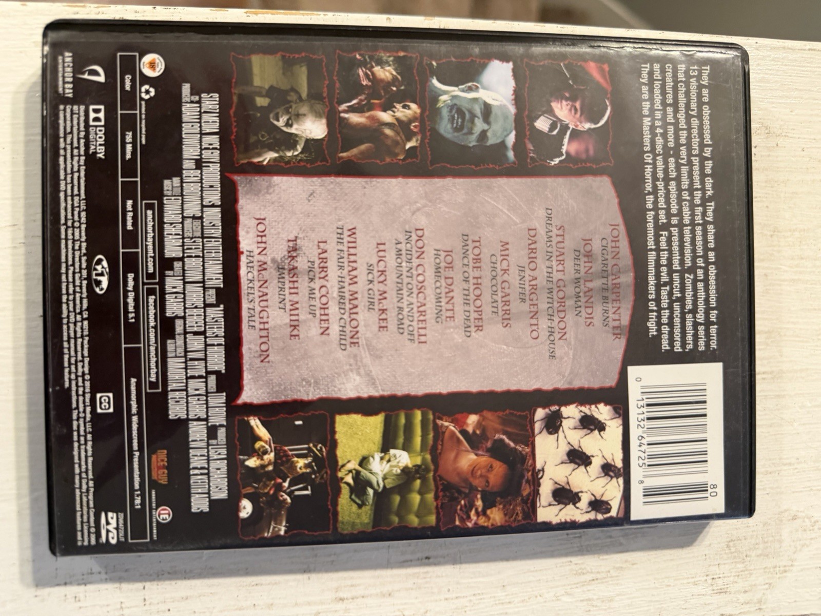 Masters Of Horror Complete First Season DVD John Carpenter Tobe Hooper Joe Dante