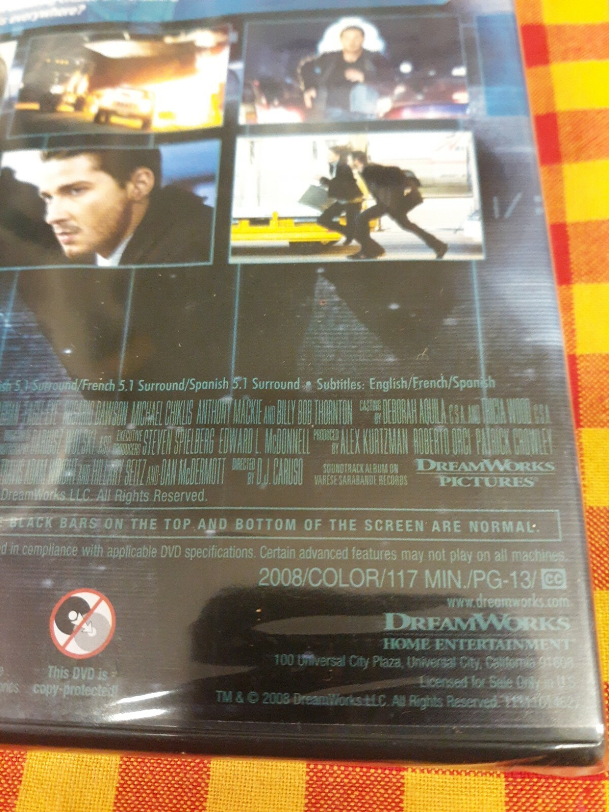 Eagle Eye (NEW DVD, 2008) Michelle Monaghan, Billy Bob Thornton, Shia Lebeouf