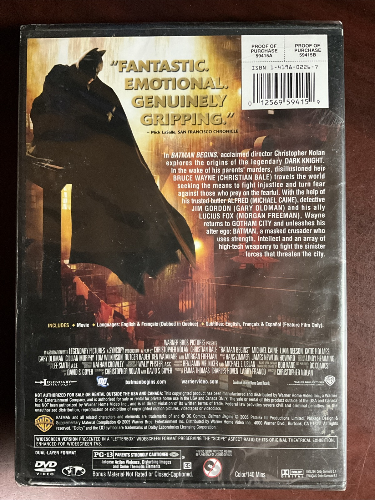Batman Begins (DVD, 2005)