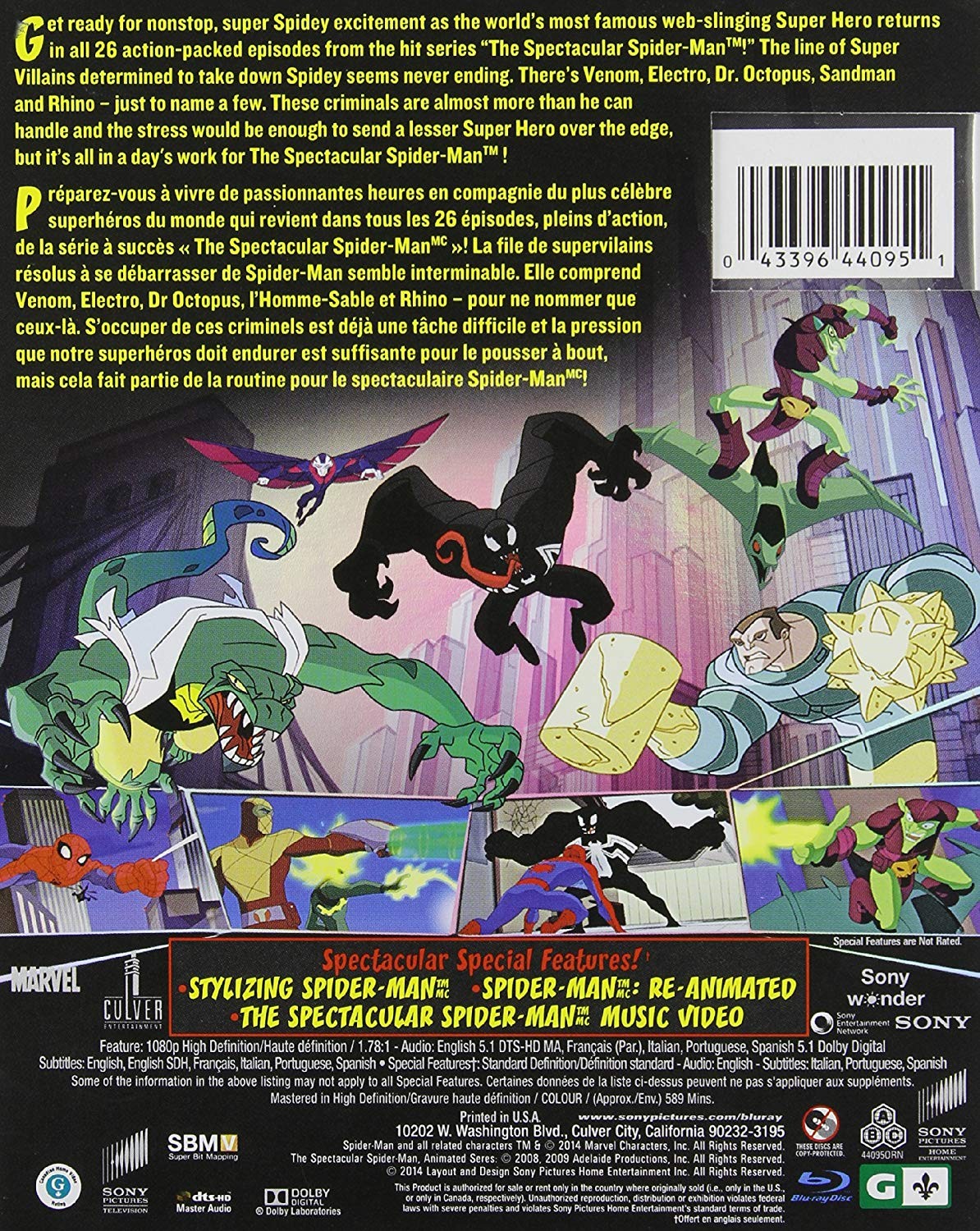 The Spectacular Spider-Man: The Complete Series [Blu-ray Box Set Collection] NEW