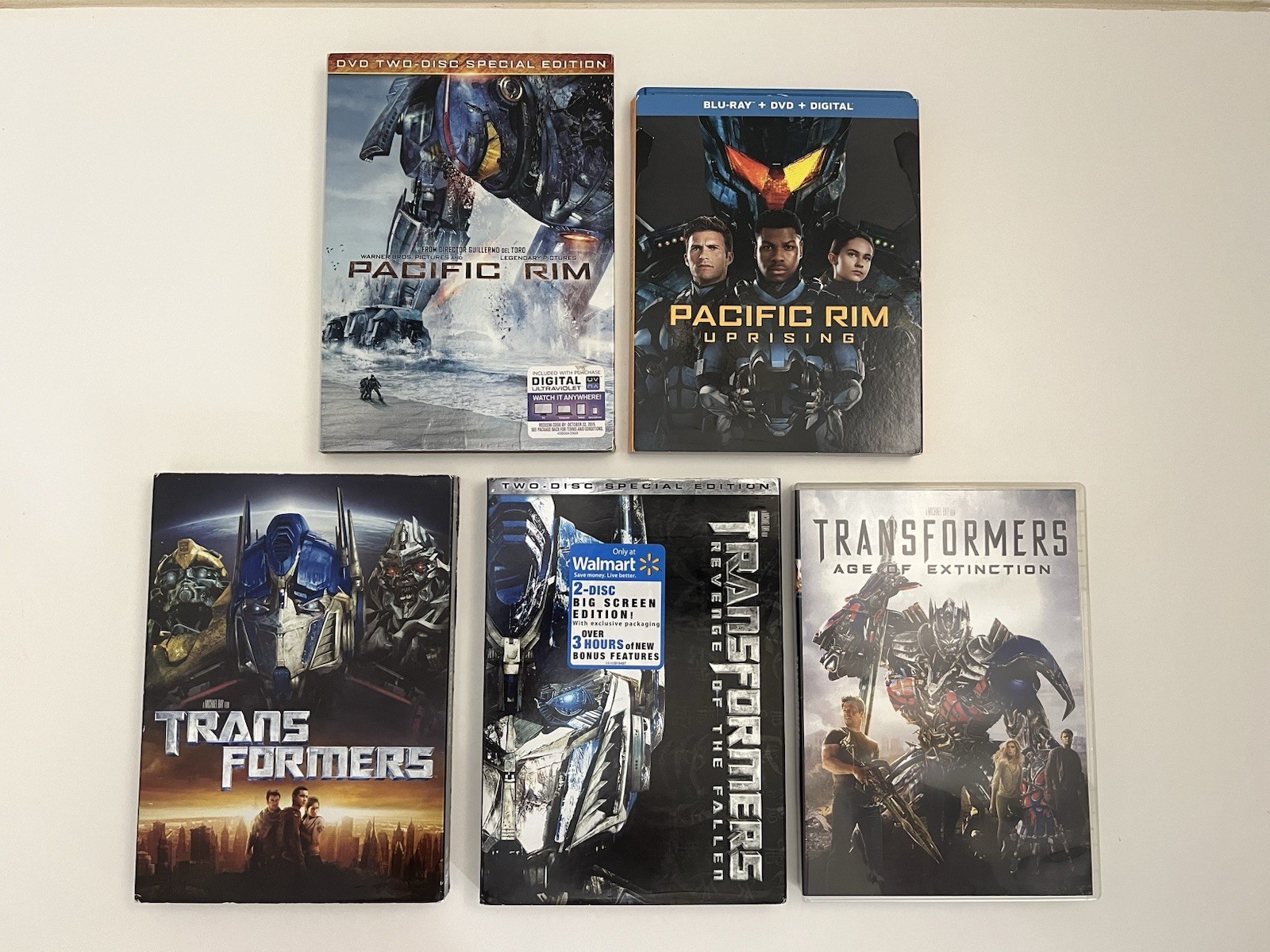 Pacific Rim DVD Lot Transformers DVD Lot Action Movie Collection Blu-ray