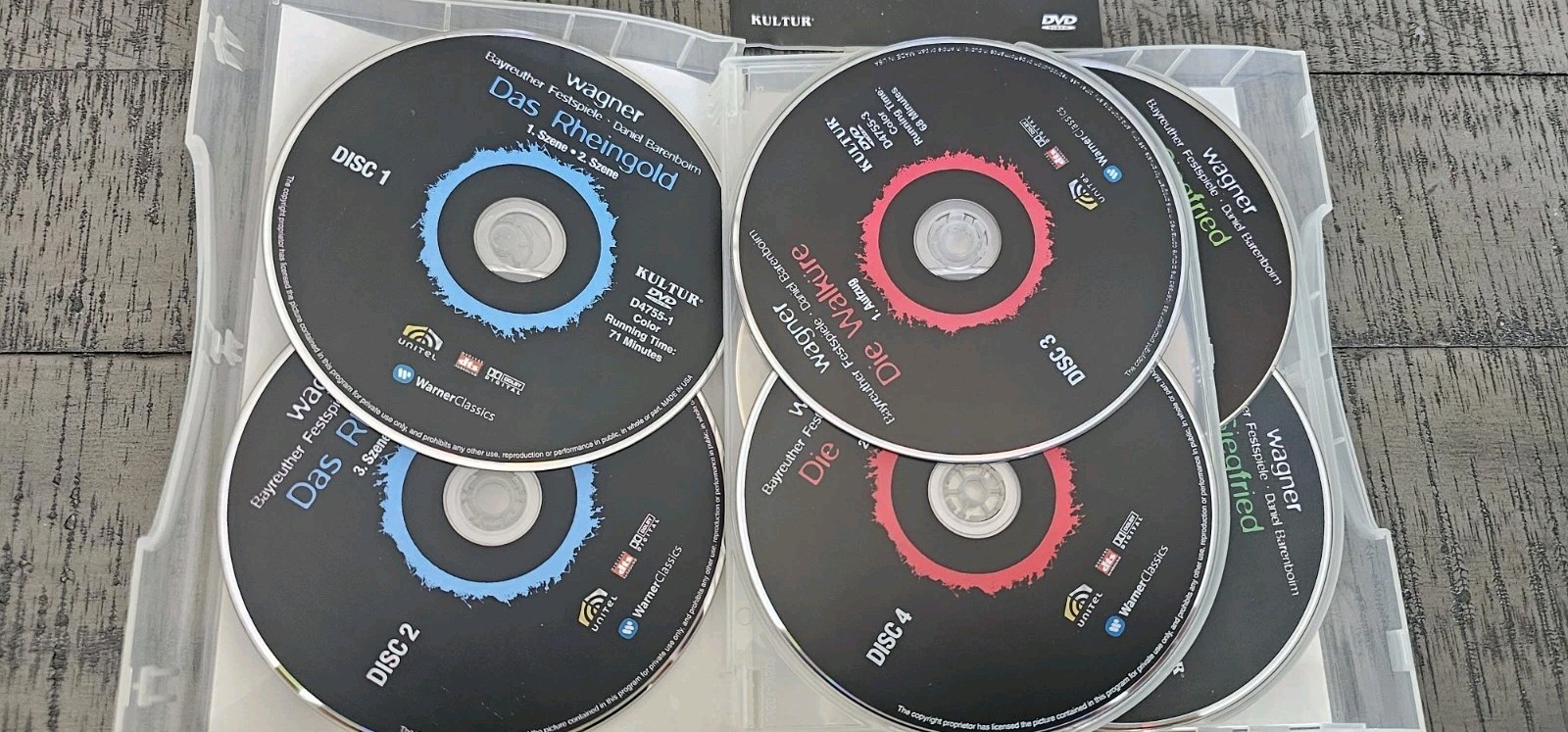 Wagner: Der Ring des Nibelungen Warner Classics 11 Dvds Kulter Good Condition