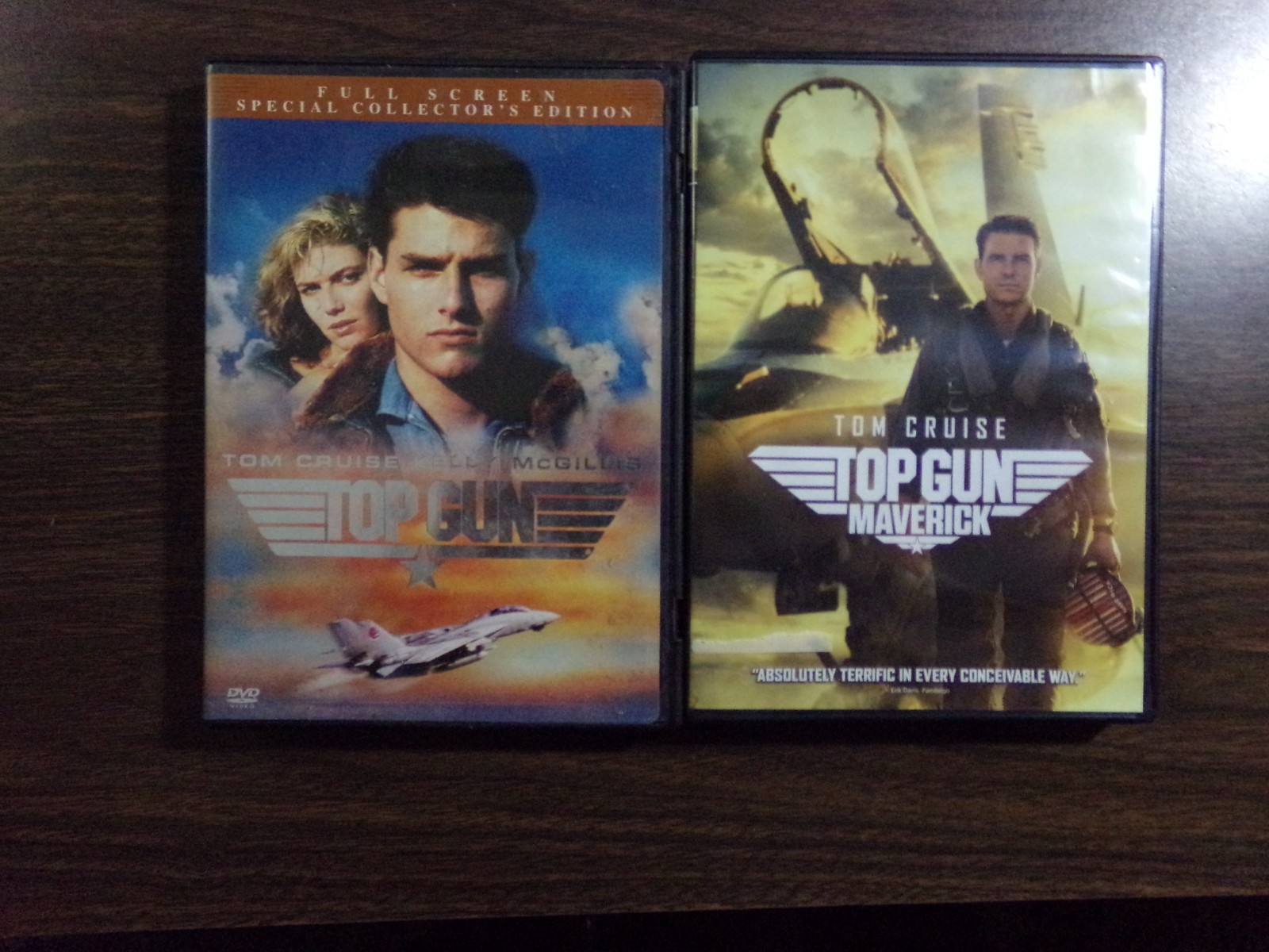 TOP GUN- 1986/ TOP GUN MAVERICK- 2022 DVD LOT OF BOTH FILMS TOM CRUISE