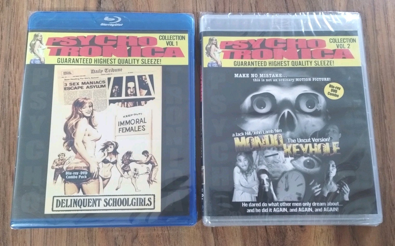 Psycho Tronica/Volumes 1 & 2/MVD Visual/Blu Ray/Horror/Sleaze/Exploitation!!