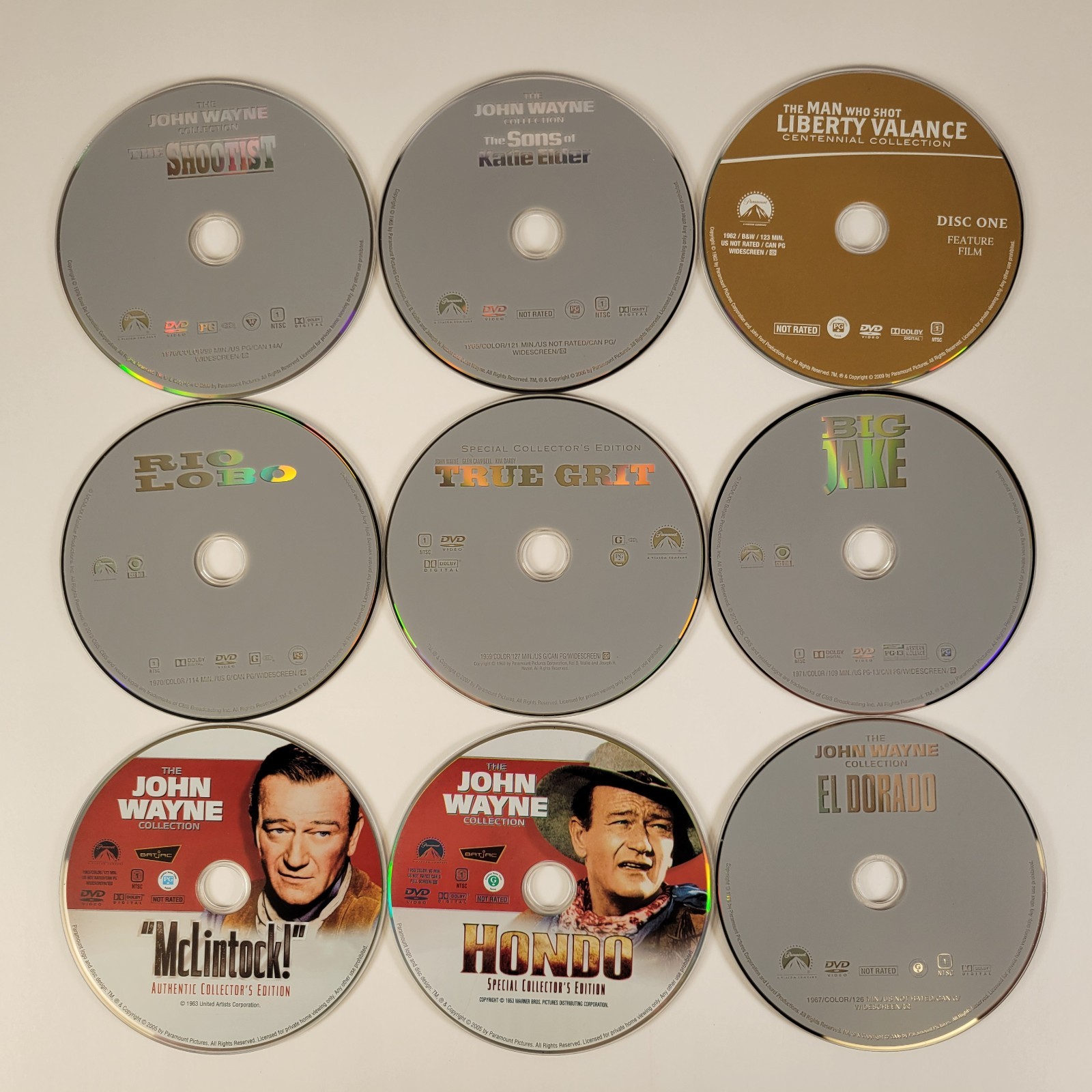 John Wayne Western Collection (DVD) Hondo True Grit Shootist Rio Lobo El Dorado