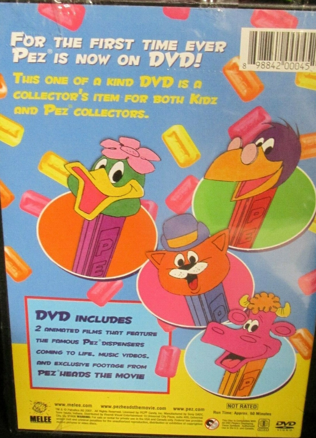 PEZ, NEW! DVD with Dispenser Collectors Edition 2 Movies,Sing,Video,Gift Kids