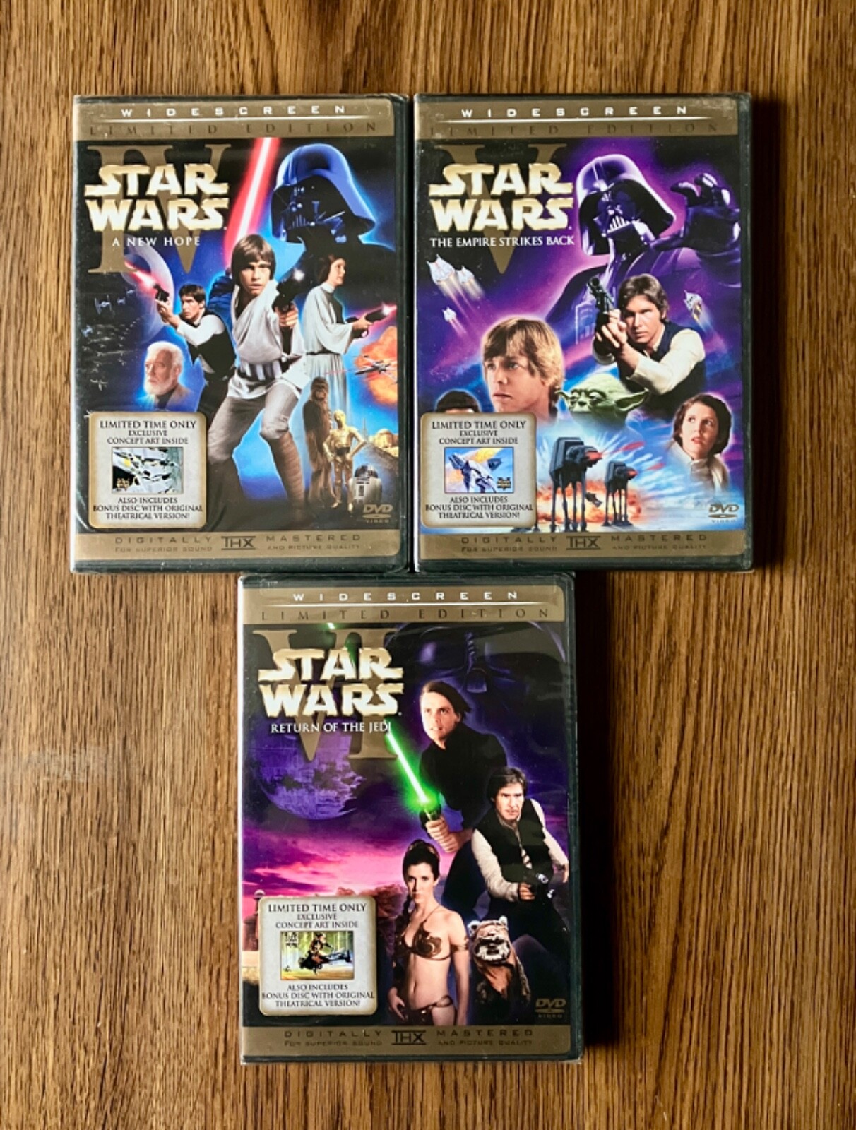 ✅Star Wars Limited Edition Original Theatrical Unaltered Trilogy DVD 6 DISC SET