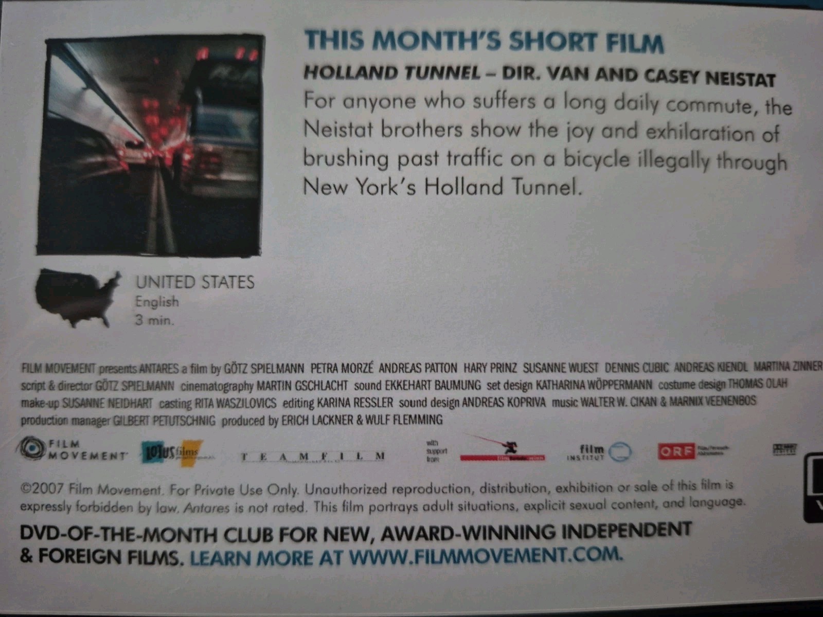 Antares DVD Subtitled Multiple Film Festivals Unrated Sex Marriage & Relationshi