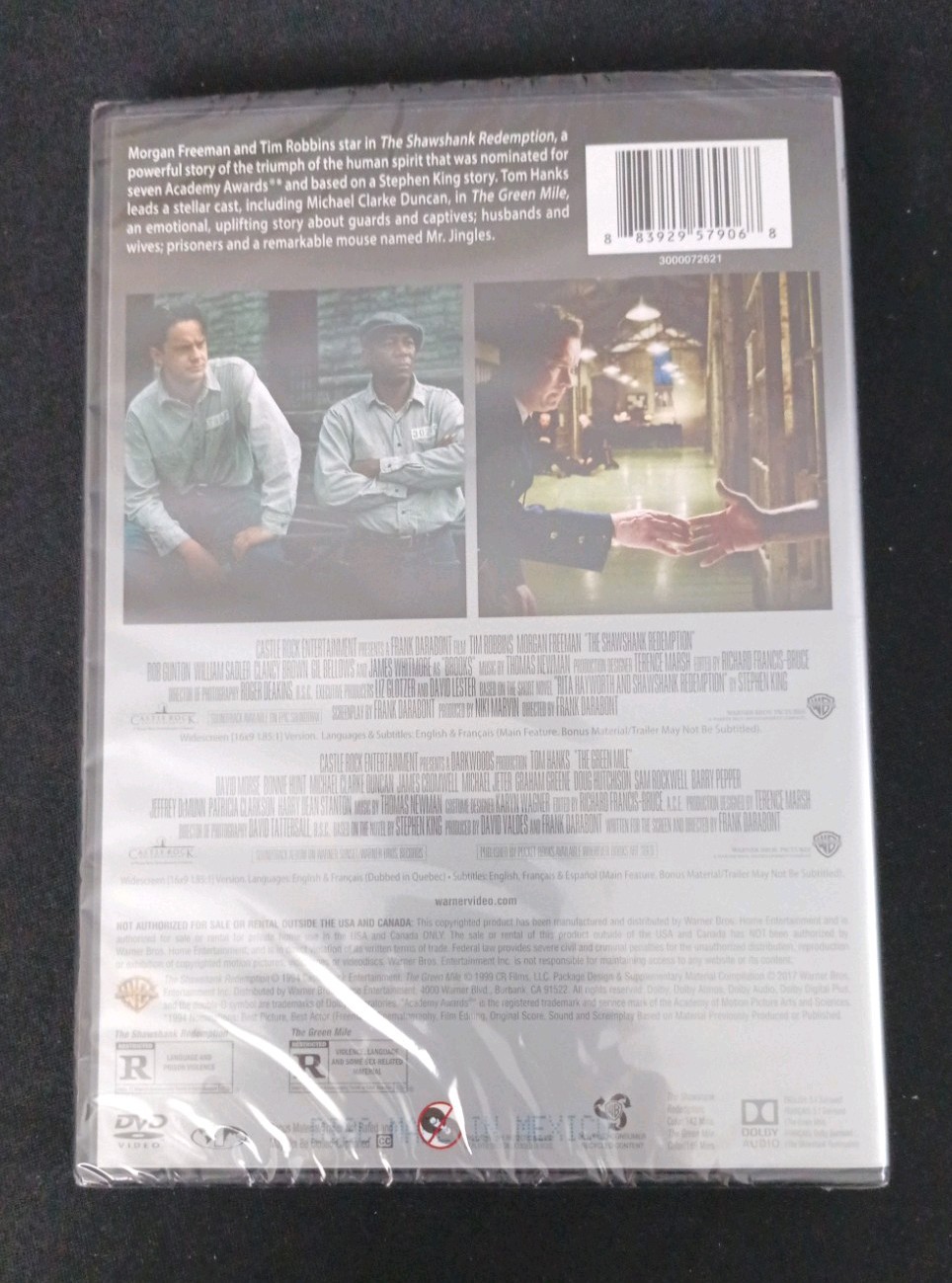 Shawshank Redemption: The Green Mile DVD Double Feature New Sealed Hanks Freeman