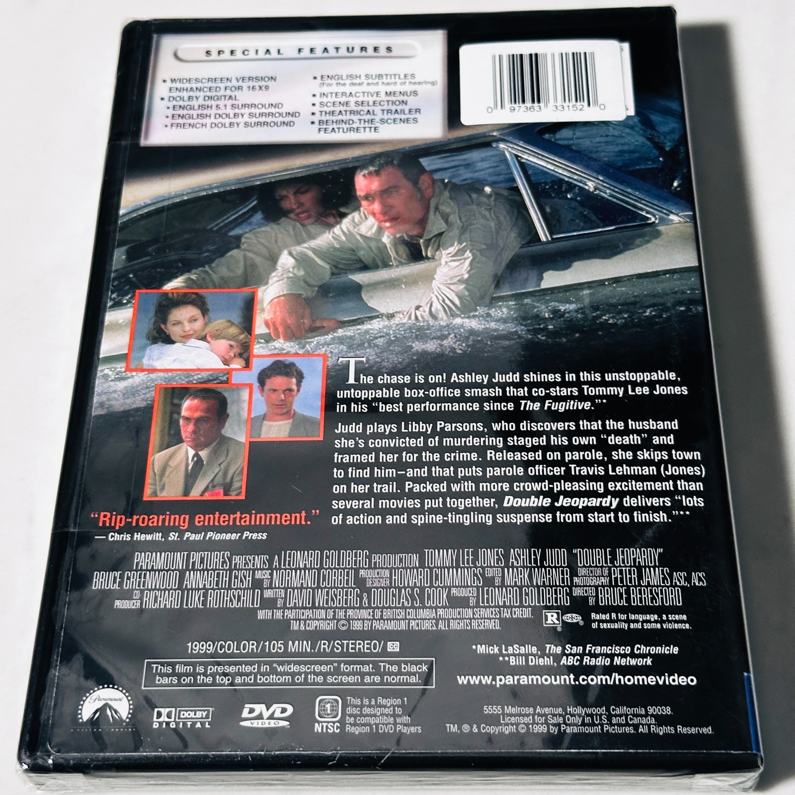 Double Jeopardy – DVD – New / Sealed – Tommy Lee Jones – Ashley Judd
