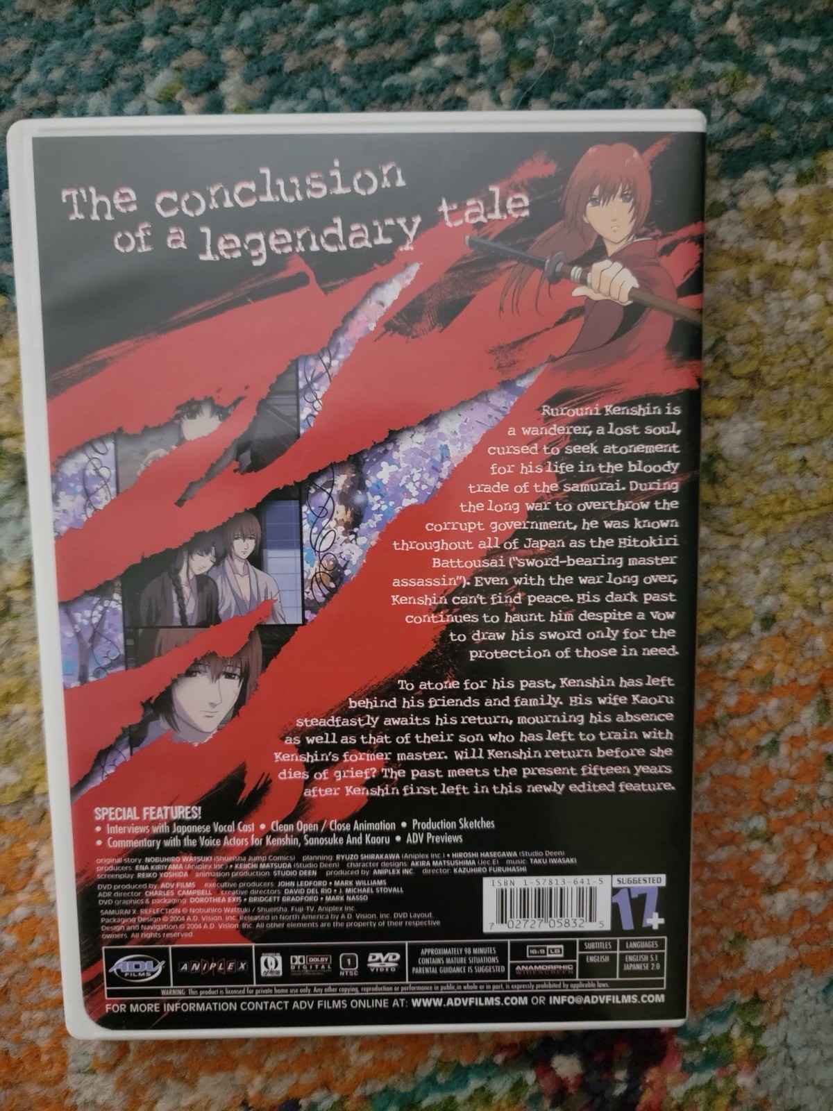 Samurai X: The Motion Picture Rurouni Kenshin (DVD 2000) Anime ADV Manga
