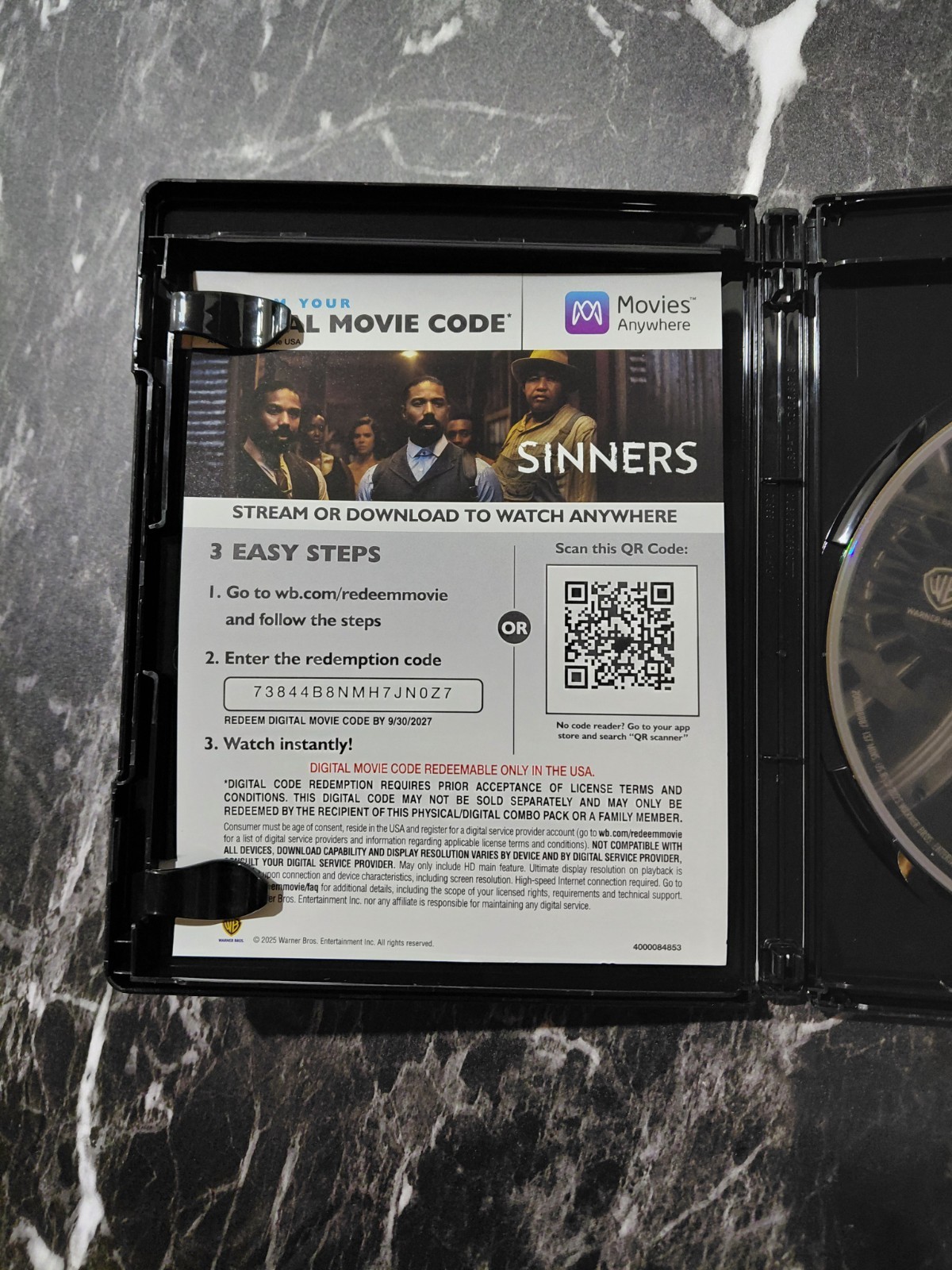 Sinners (2025) 4K Ultra HD No Digital Code