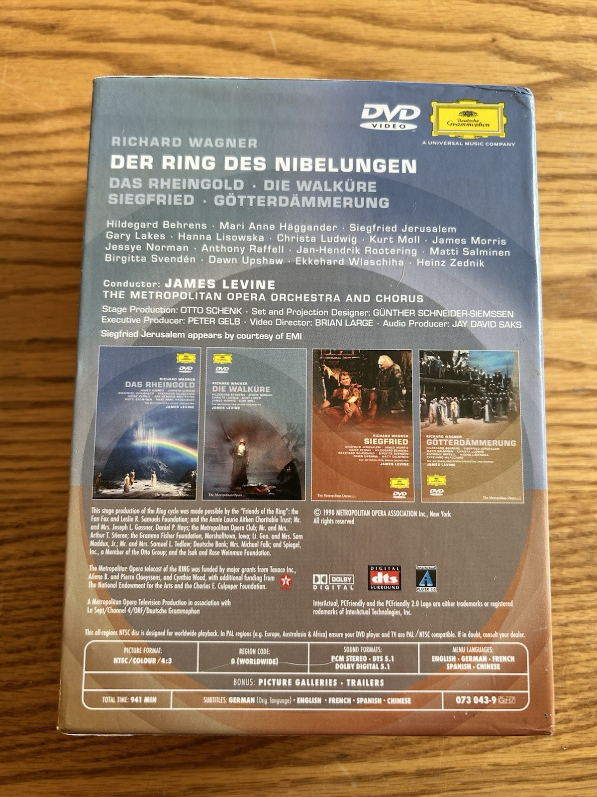 Wagner Der Ring des Nibelungen 7 DVD Box Set James Levine Metropolitan Opera