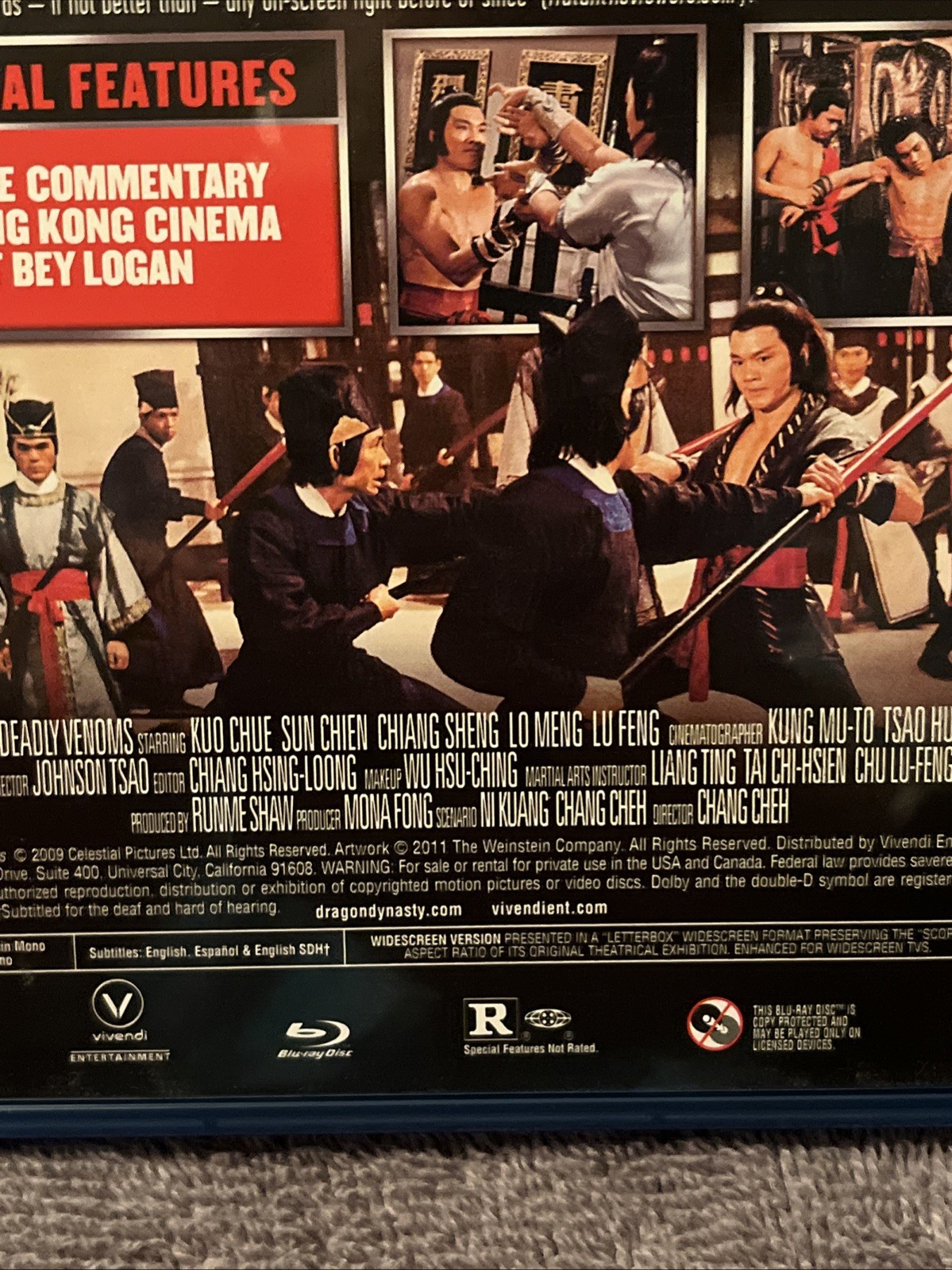 The 5 Deadly Venoms (Blu-ray, 2009) martial arts action kung fu classic five 🔥