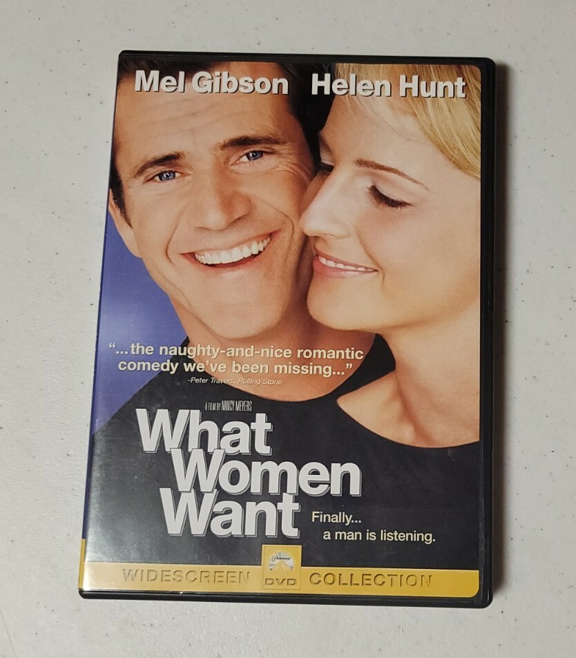 WHAT WOMEN WANT • DVD • Mel Gibson, Helen Hunt Naughty & Nice Romantic Comedy