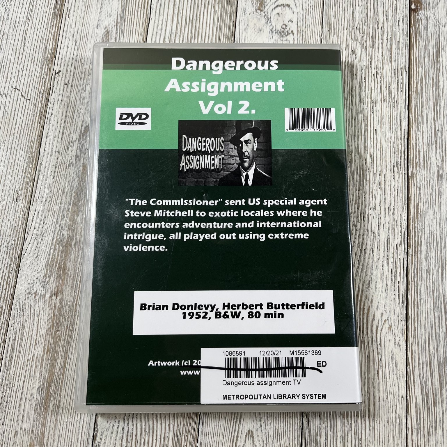 Dangerous Assignment Vol 2 DVD 1952 Brian Donlevy Classic TV Series 80 Min