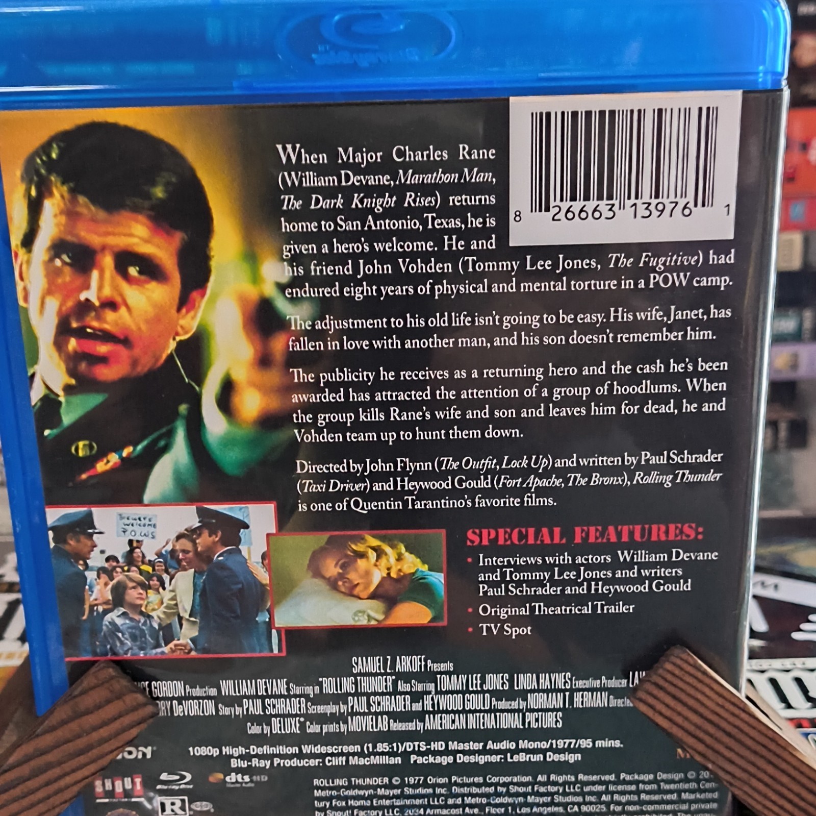 Rolling Thunder Blu-ray, William Devane, Tommy Lee Jones, Action R 95 Min 1977