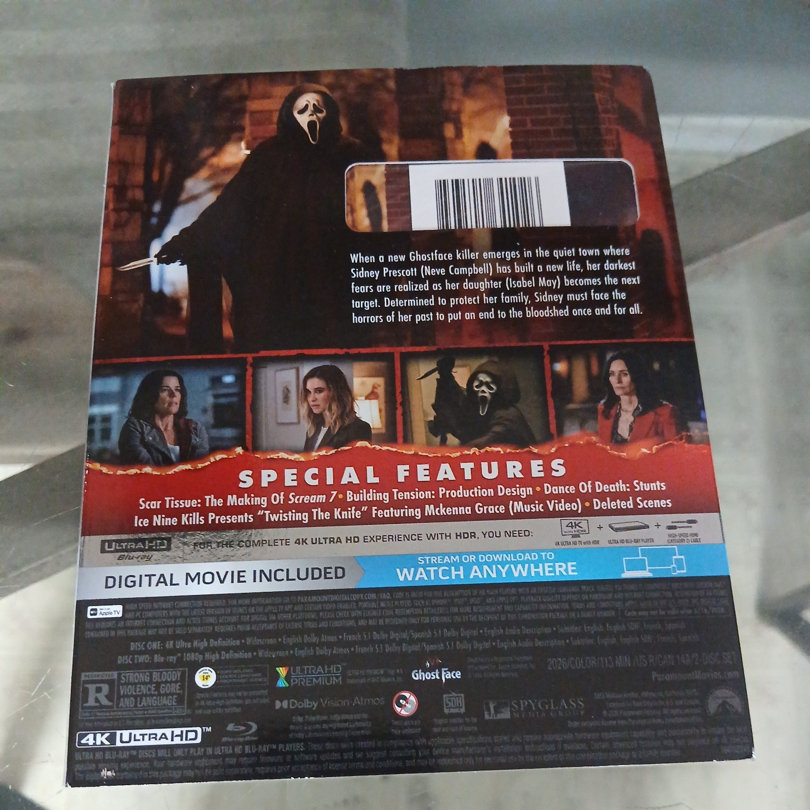 Scream 7 [New 4K UHD Blu-ray] With Blu-Ray, 4K Mastering