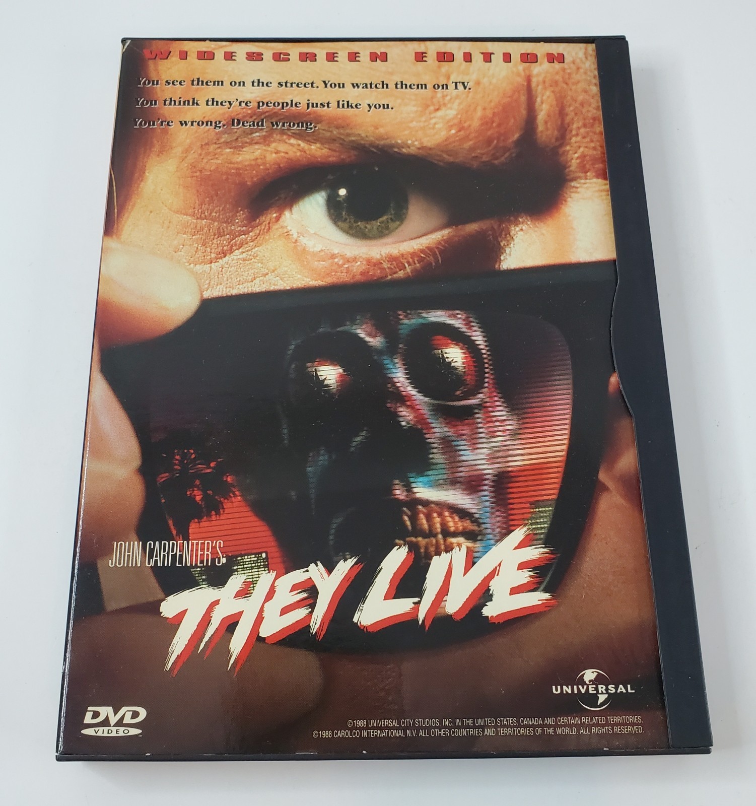 They Live DVD 1988 Roddy Piper John Carpenter Snapcase Widescreen