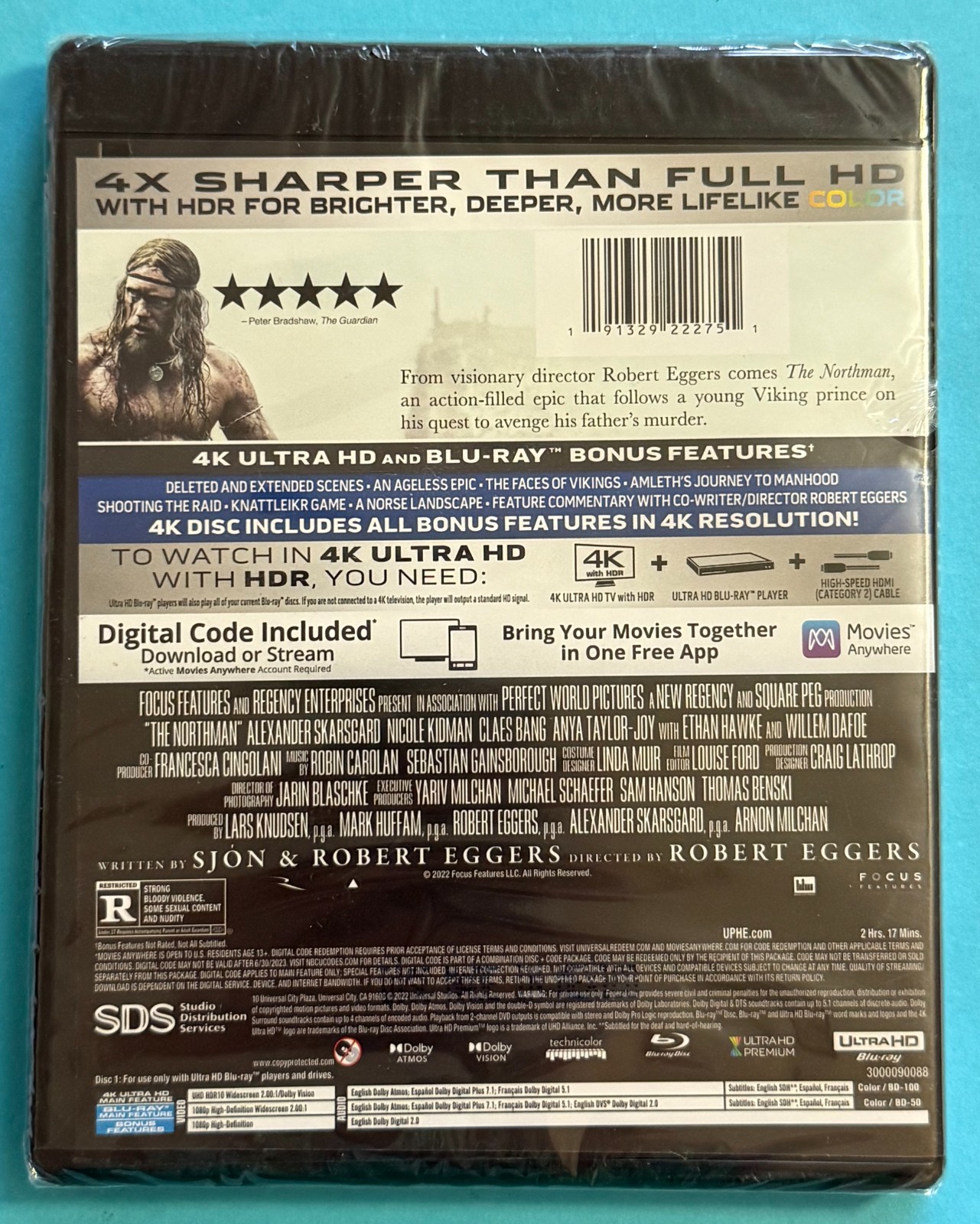 The Northman 4K UHD Blu-ray Alexander Skarsgård NEW