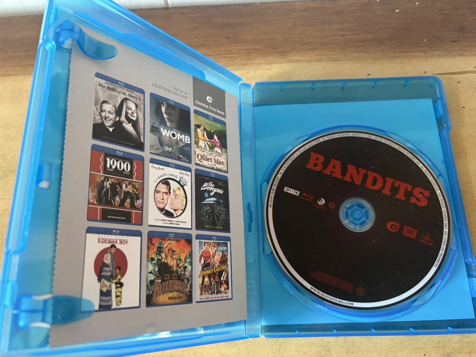 Bandits Blu Ray – Billy Bob Thornton Bruce Willis Cate Blanchett Viewed Once