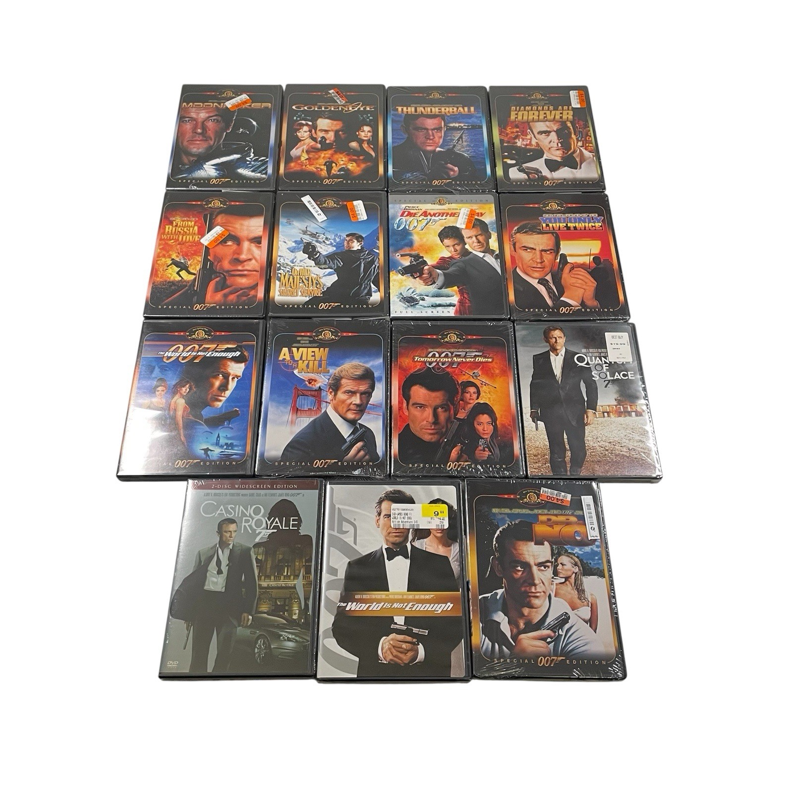 James Bond 007 DVD Box Set Movie Collection 15 Films Various All New Except One