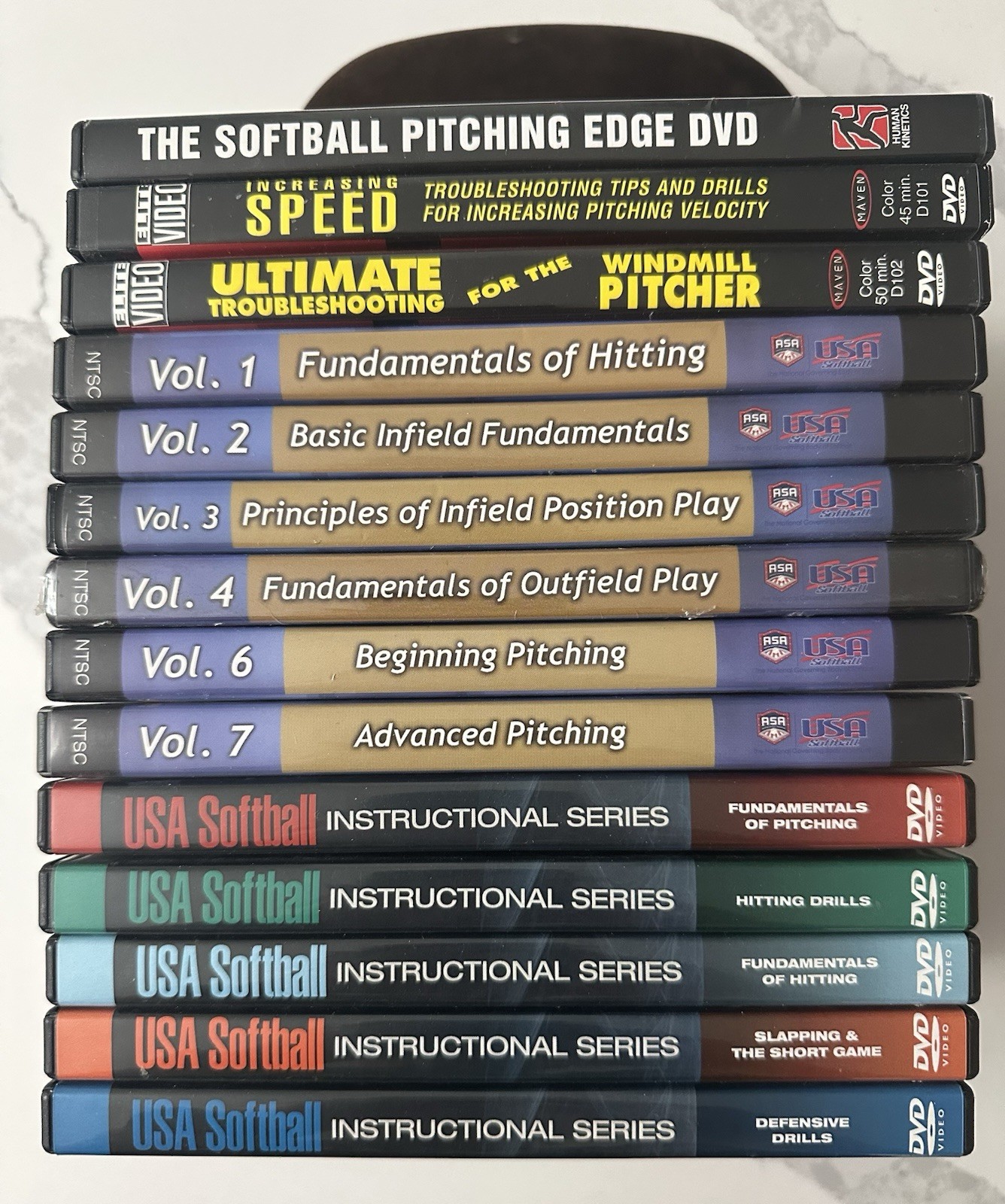 14 USA Softball Instructional Series & Pitching Edge DVDs