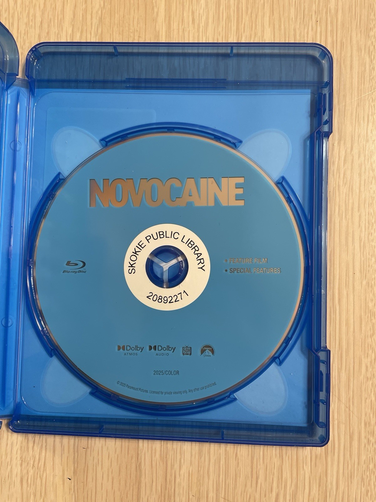 NOVOCAINE BLU RAY MOVIE 2025 PLAYS GREAT JACK QUAID AMBER MIDTHUNDER HILARIOUS