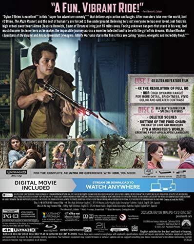 Love and Monsters UHD Blu-ray Digital Dylan O’Brien Adventure Movie