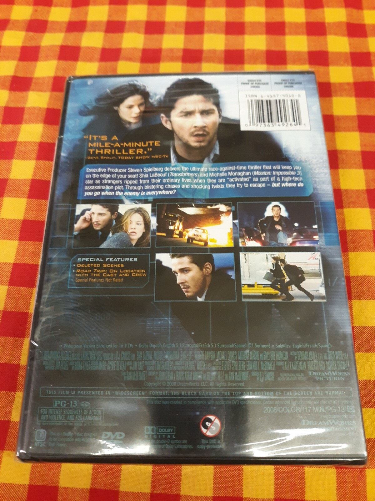 Eagle Eye (NEW DVD, 2008) Michelle Monaghan, Billy Bob Thornton, Shia Lebeouf