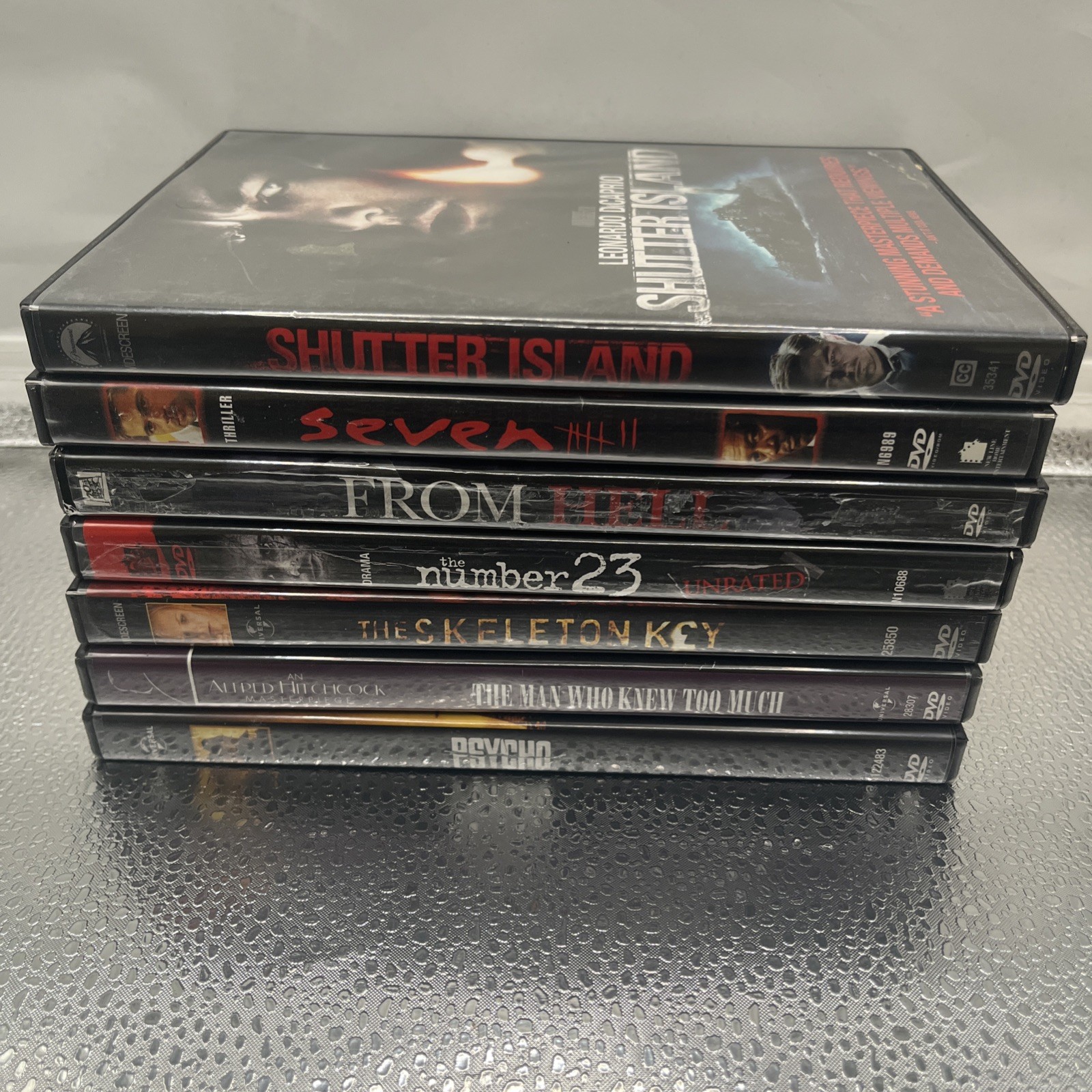 Psychological Thriller & Horror DVD Bundle –Se7en, Shutter Island, Psycho + More