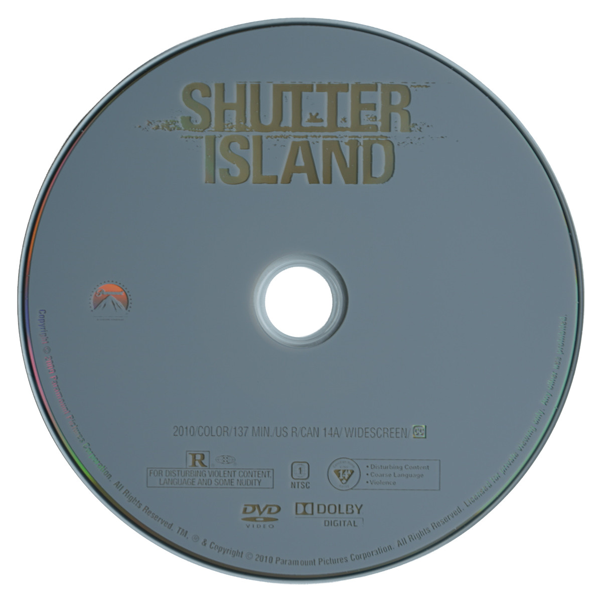 Shutter Island DVD 2010 Leonardo DiCaprio Martin Scorsese Thriller