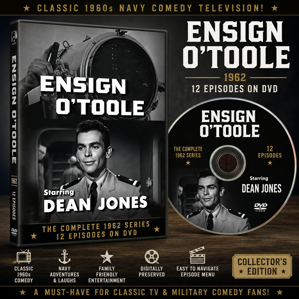 Ensign O’Toole 1962 TV Series 12 Episodes on DVD Dean Jones Classic Navy Comedy