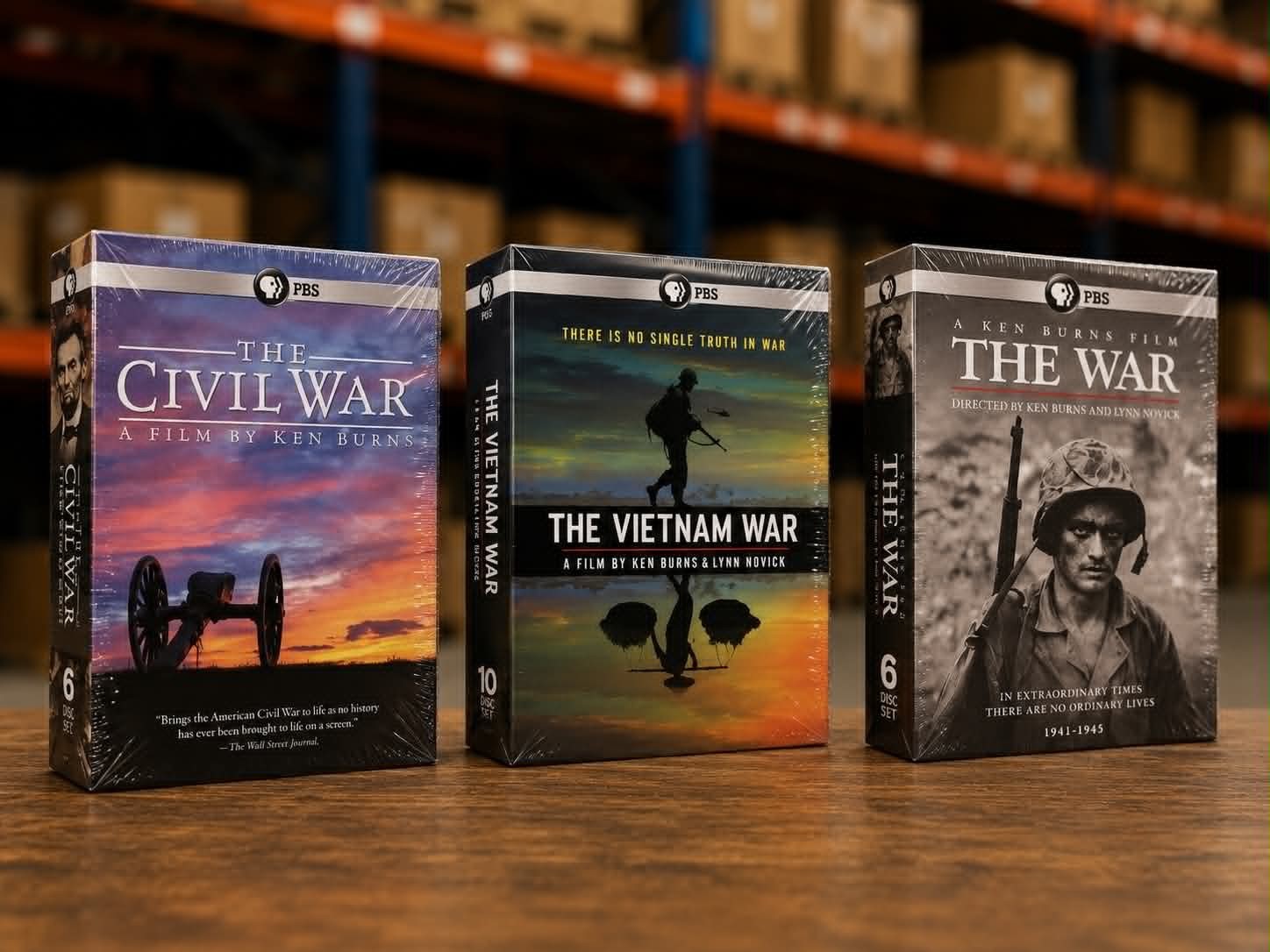 Ken Burns Documentary Collection The Civil War The Vietnam War & The War DVD Set