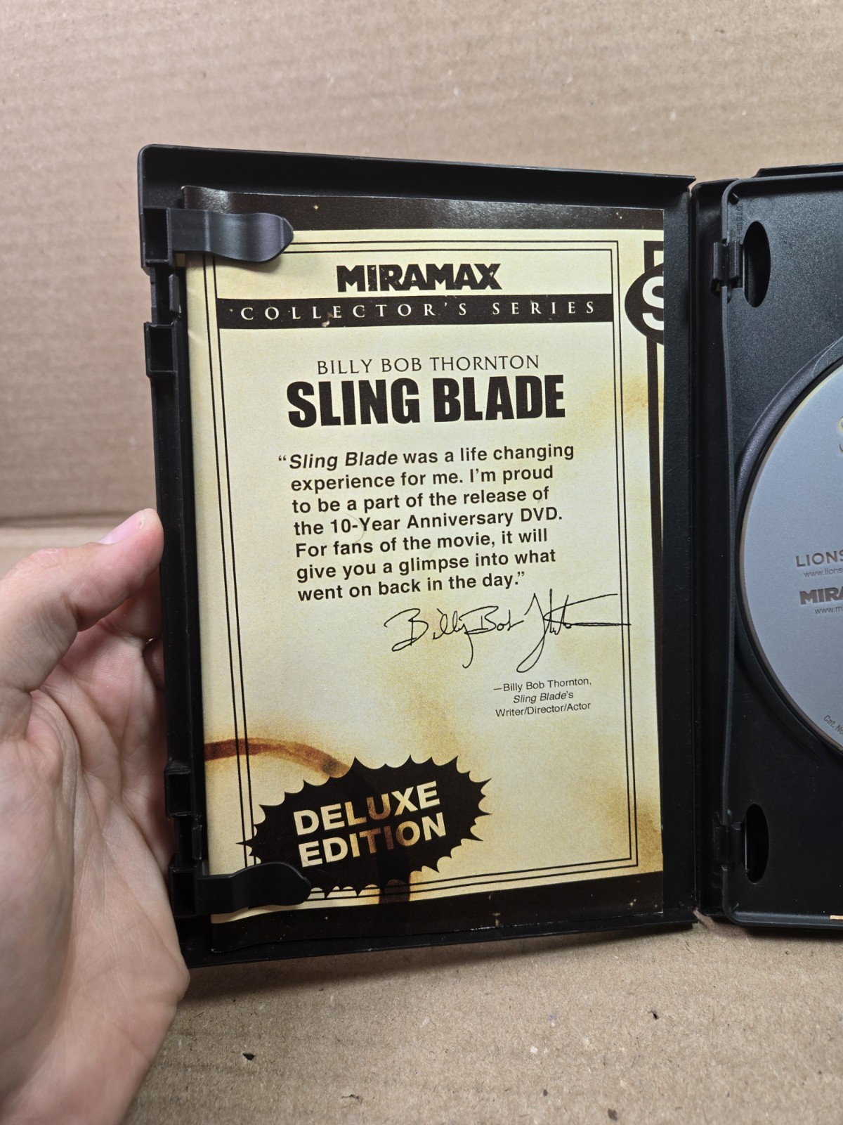 Sling Blade (Miramax DVD, 2005, 2 Disc Set) Billy Bob Thornton w/Booklet Used