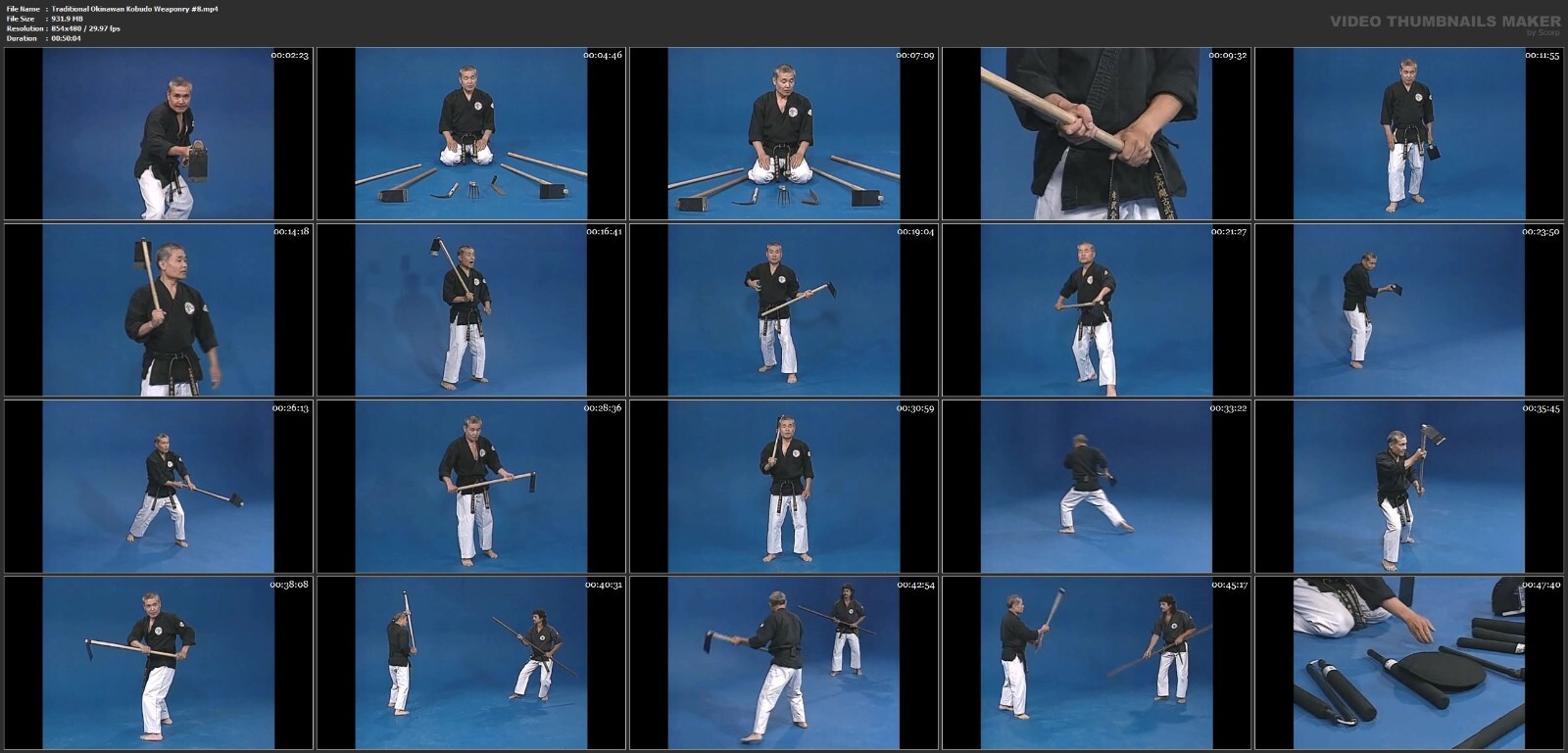 Traditional Okinawan Kobudo starring Mikio Nishiuchi (11 DVD Set)
