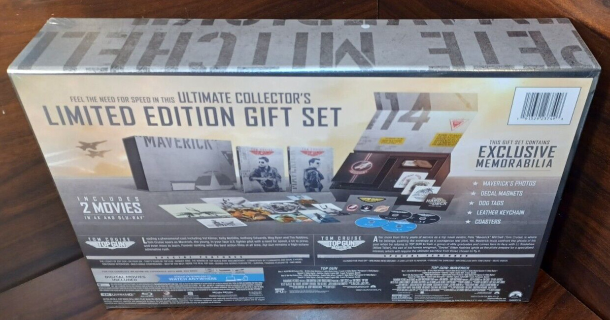 Top Gun: Maverick 2-Movie Collection Limited Edition Steelbook Giftset – NEW