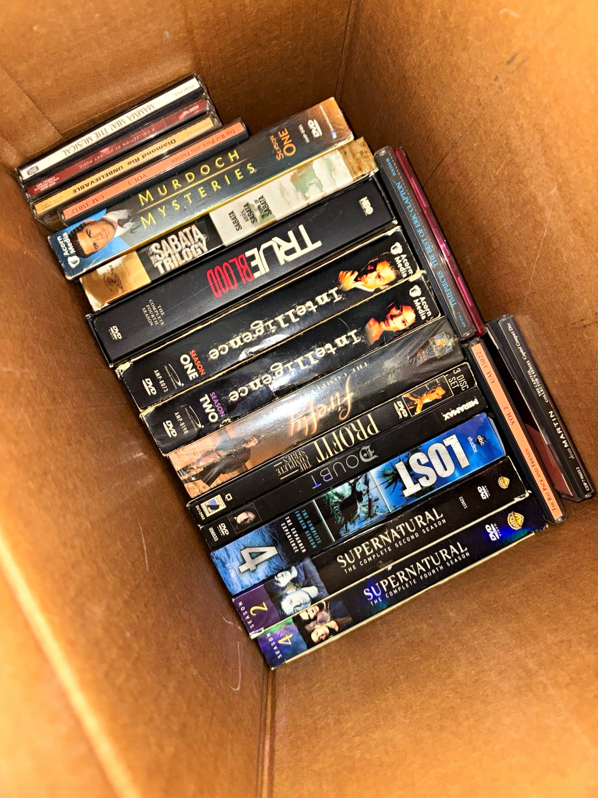 DVD TV Shows Mixed Lot Supernatural LOST True Blood Murdoch NTSC Warner EN