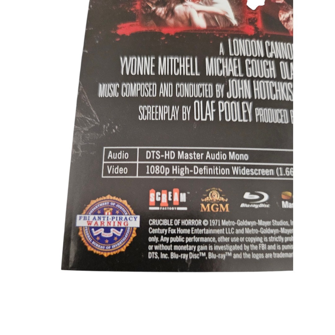 MGM Crucible of Horror (1971) Blu-ray Widescreen Horror R 91min 1.66:1