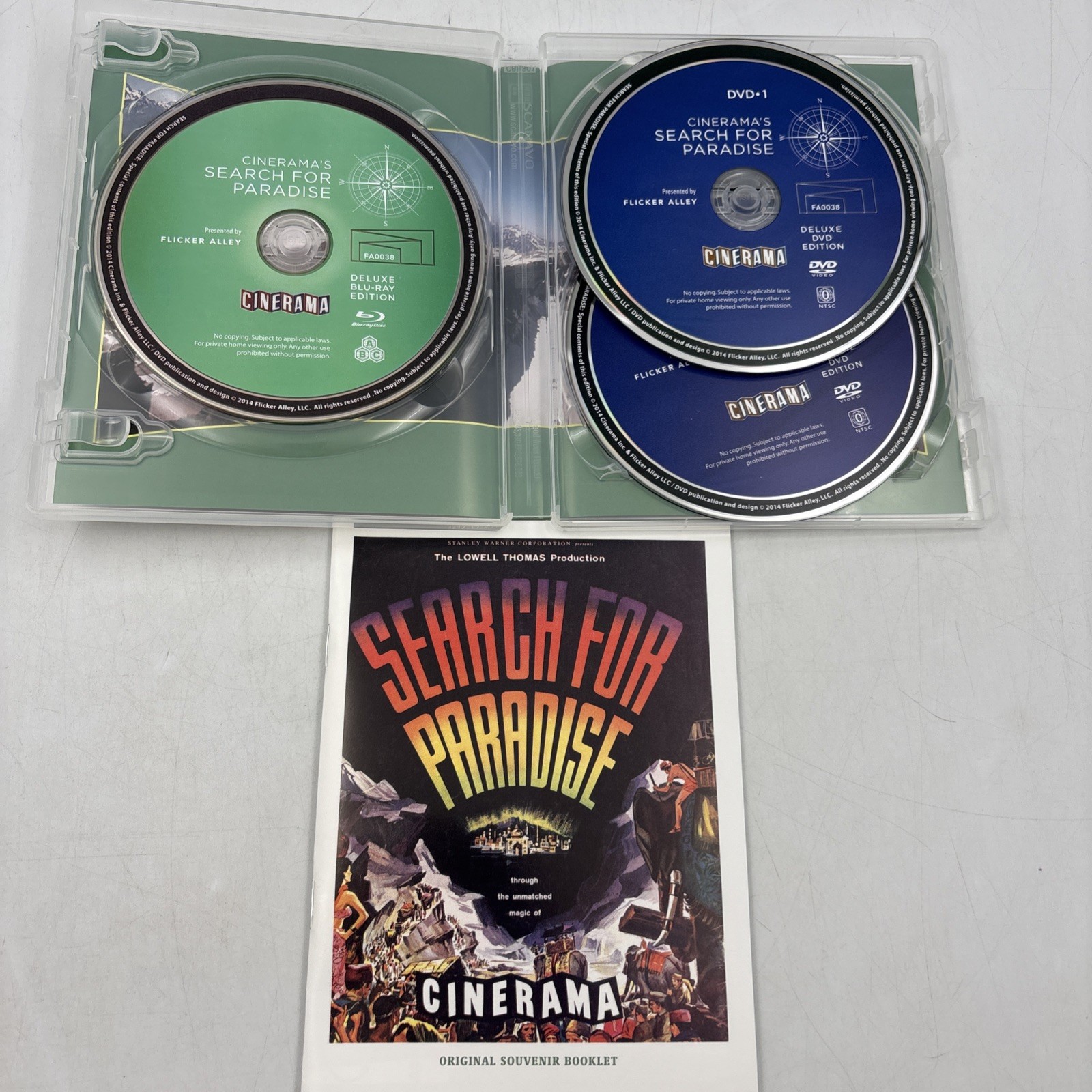 Cinerama Search for Paradise Blu-ray DVD Set 2014 Deluxe Edition Lowell Thomas