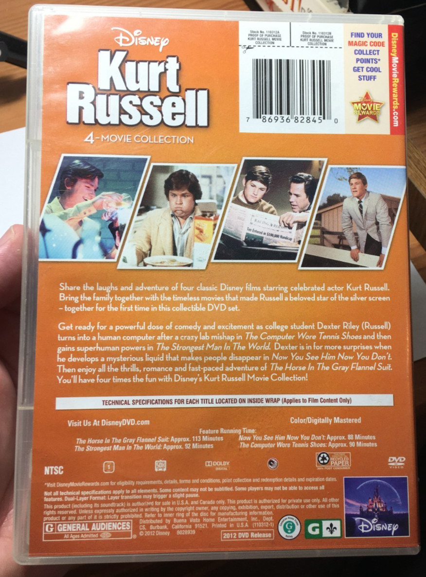Disney 4-Movie Collection: Kurt Russell (Strongest Man / Computer/Now You See Me