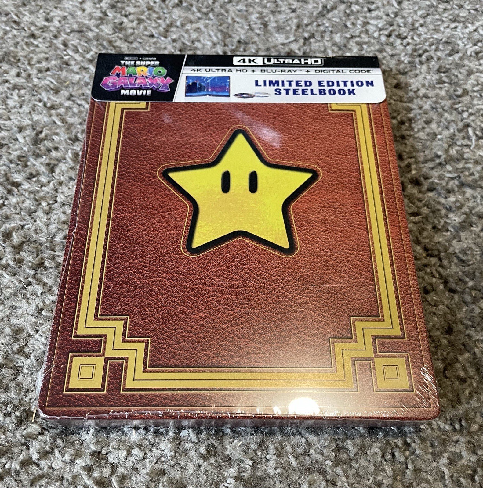 The Super Mario Galaxy Movie 4K UHD Blu-ray Steelbook In Hand