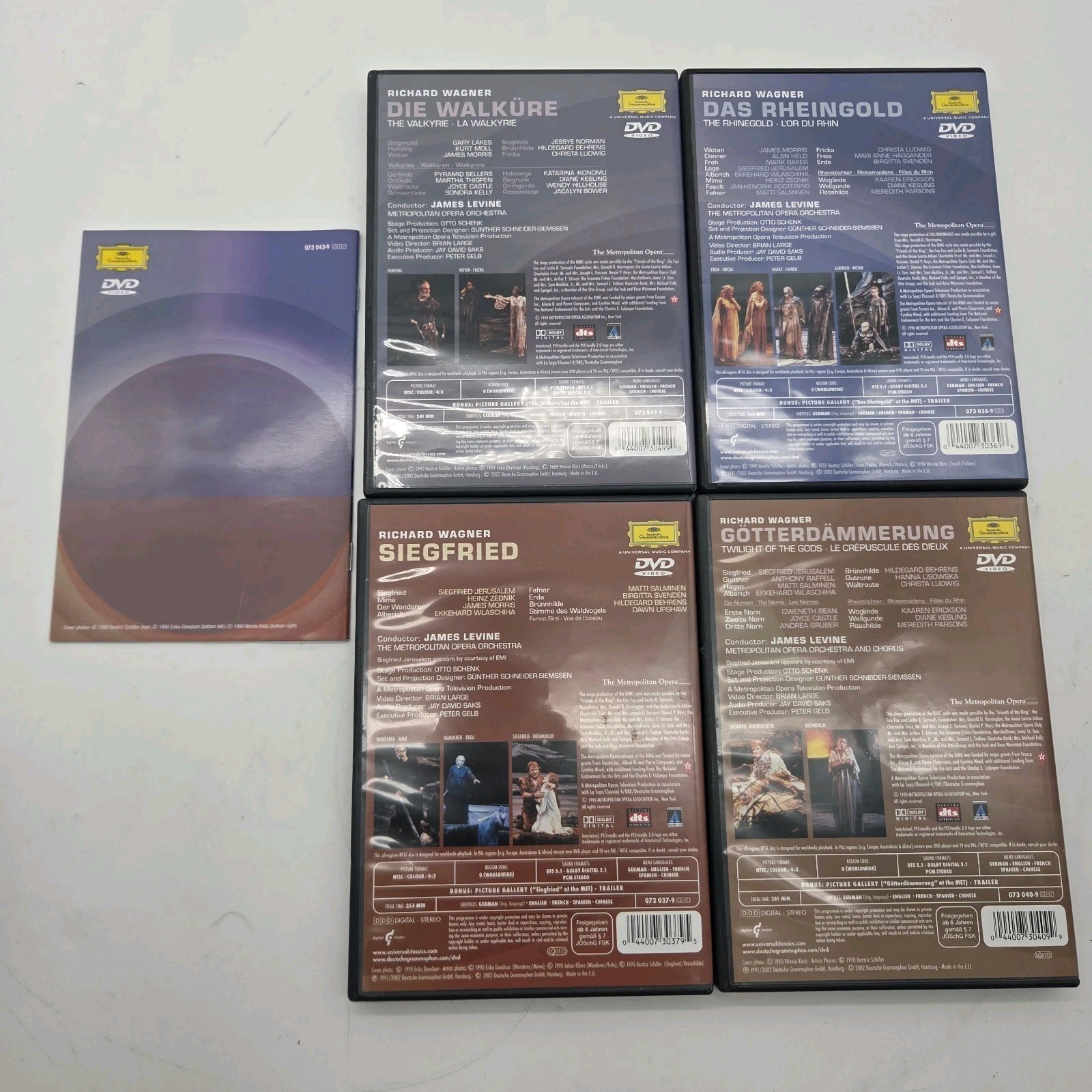 Wagner Der Ring des Nibelungen 7 DVD Box Set James Levine Metropolitan Opera DG