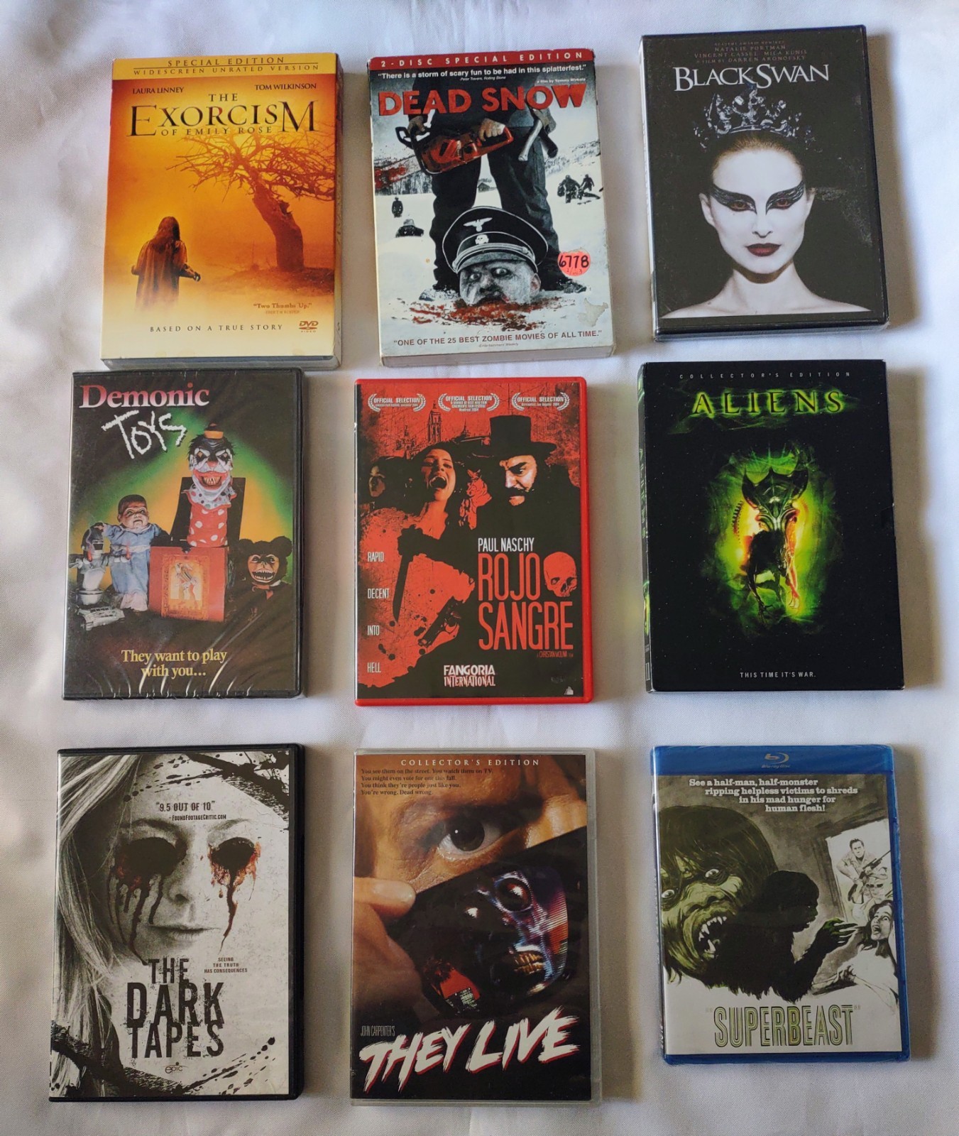 HORROR/THRILLER LOT 9 BLU-RAY /DVD:COLLECTORS EDITIONS,ALIENS, THEY LIVE,THE FLY