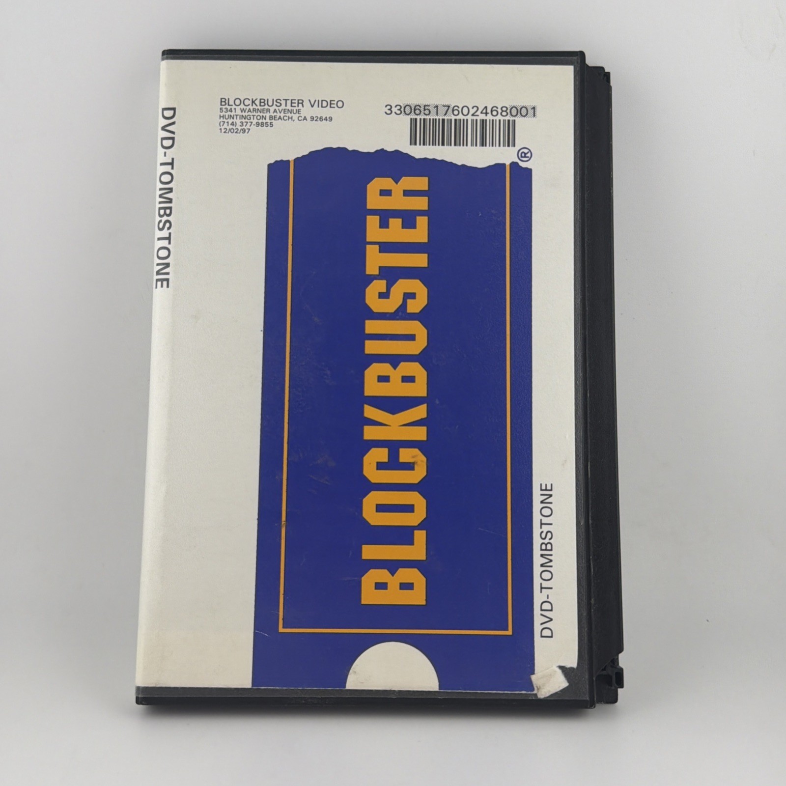 Tombstone DVD Blockbuster Video Case